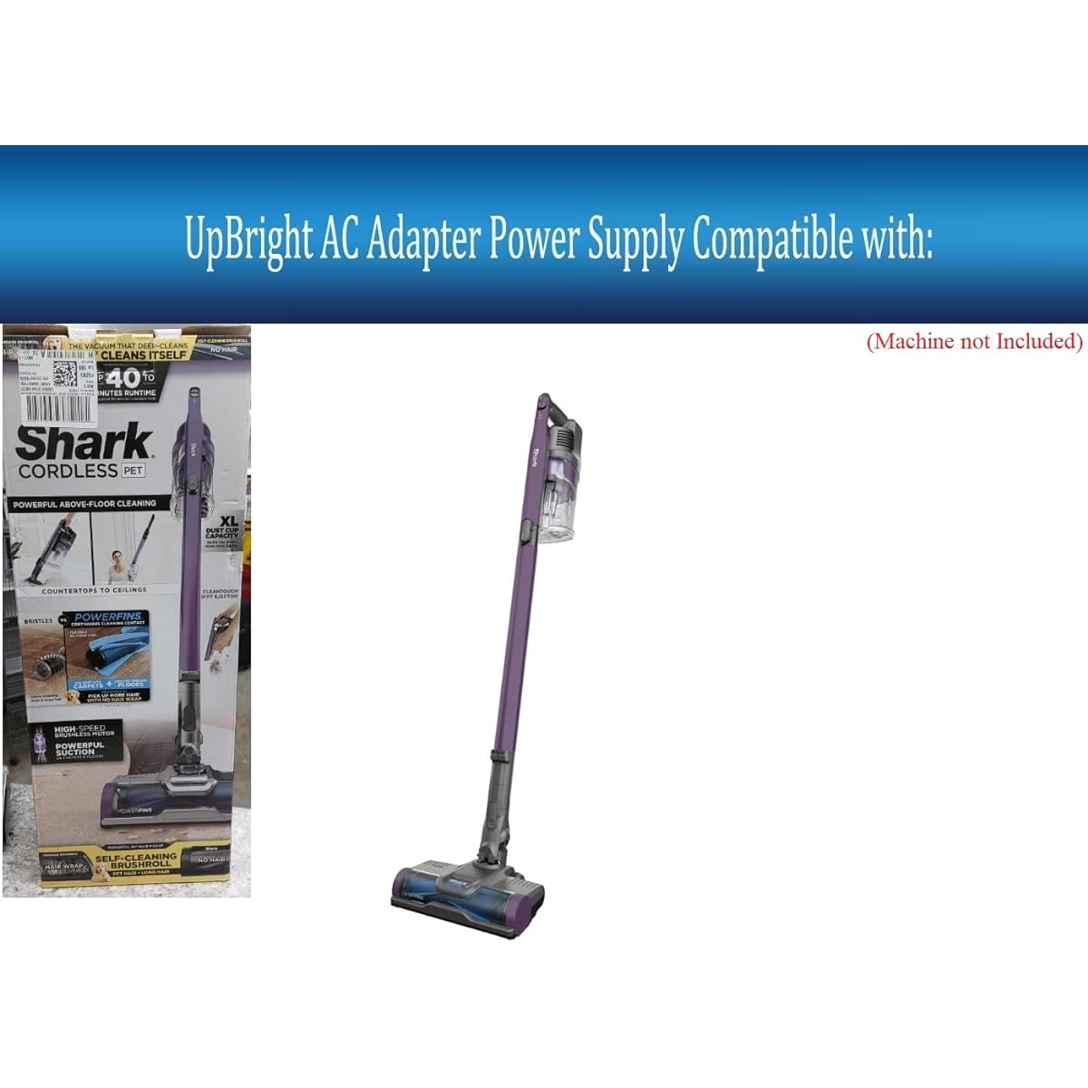 UpBright 24.8V AC/DC Adapter Shark WZ240 26 WZ24026 WZ 240 240 21.6V 21.6VDC Lithium Ion Battery XFBT620 Cordless Pet Vacuum Cleaner Dong Song DK33-248080H-U 24.8VDC Power Cord Charger
