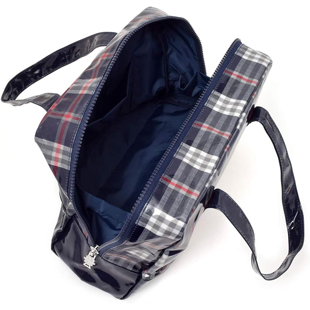 COLORFUL CANDY STYLE Pool Bag Boys Children Vinyl Waterproof Water Repellent Swimming Bag Semi-Boston Tartan Check Navy N2914200