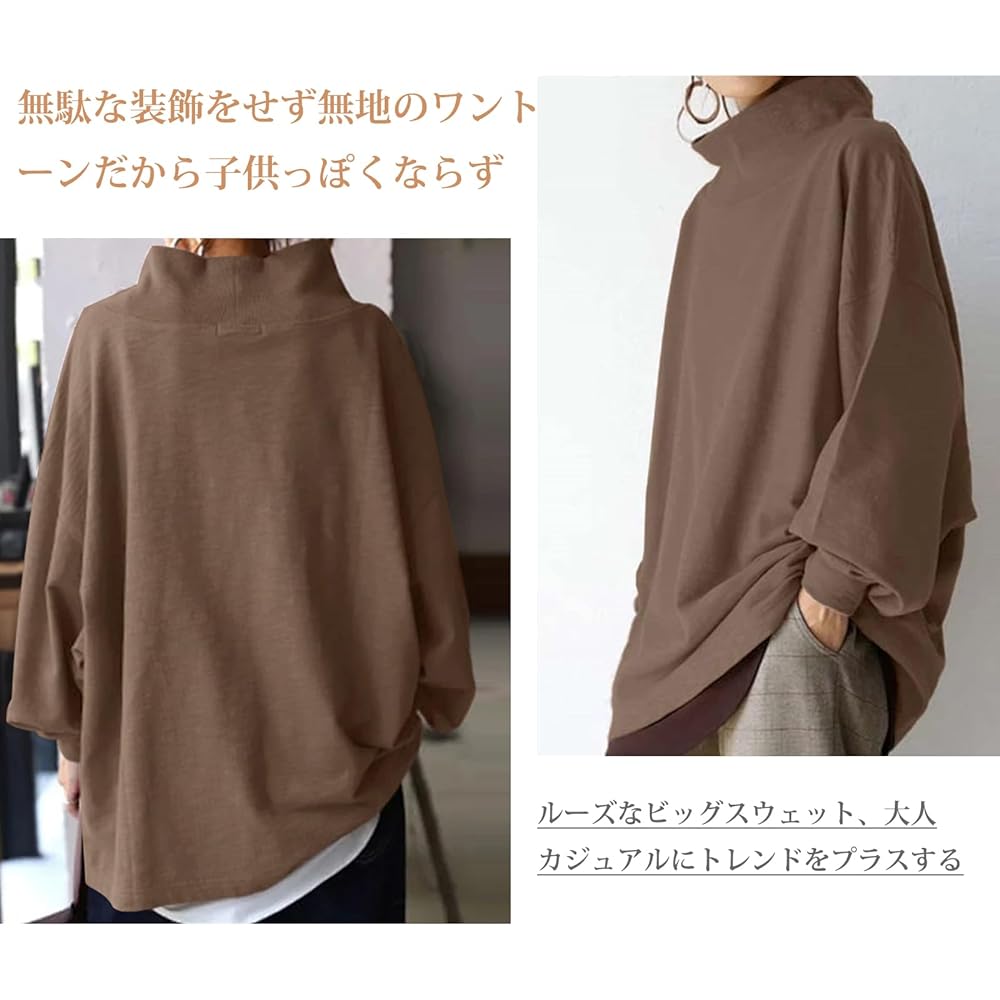 Sweatshirt, Sweatshirt, Women's, Parka, Top, High Neck, Sportswear, Plain, Layered, Simple, Cute, Lazy, Loose, Casual, Big Silhouette, Commuting, Autumn, Winter