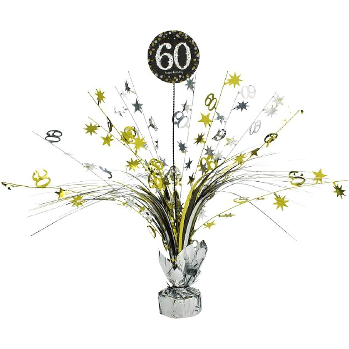 Sparkling Celebrations 60th Birthday Spray Centerpiece | 18" | 1 pc
