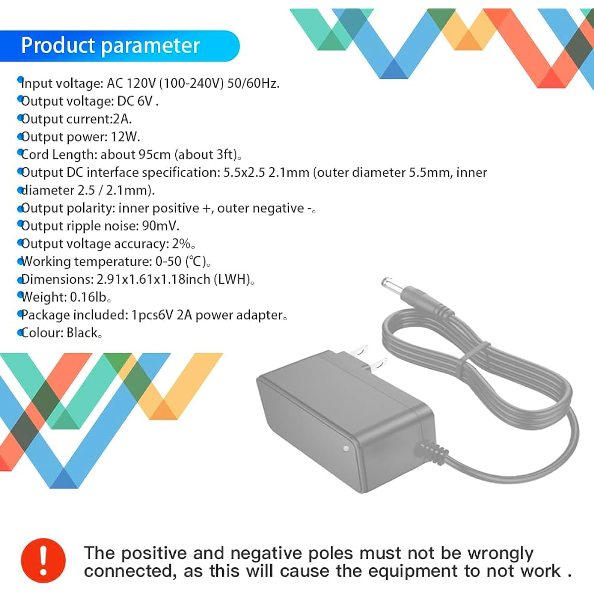MTDZKJG 6V 2A DC Power Adapter 6V Power Adapter AC 100~240V to DC 6 Volt 2Amp 1A Transformer Equipment for Humidifier, Blood Pressure Monitor, etc. with 5.5 x 2.5mm/2.1mm DC Plug