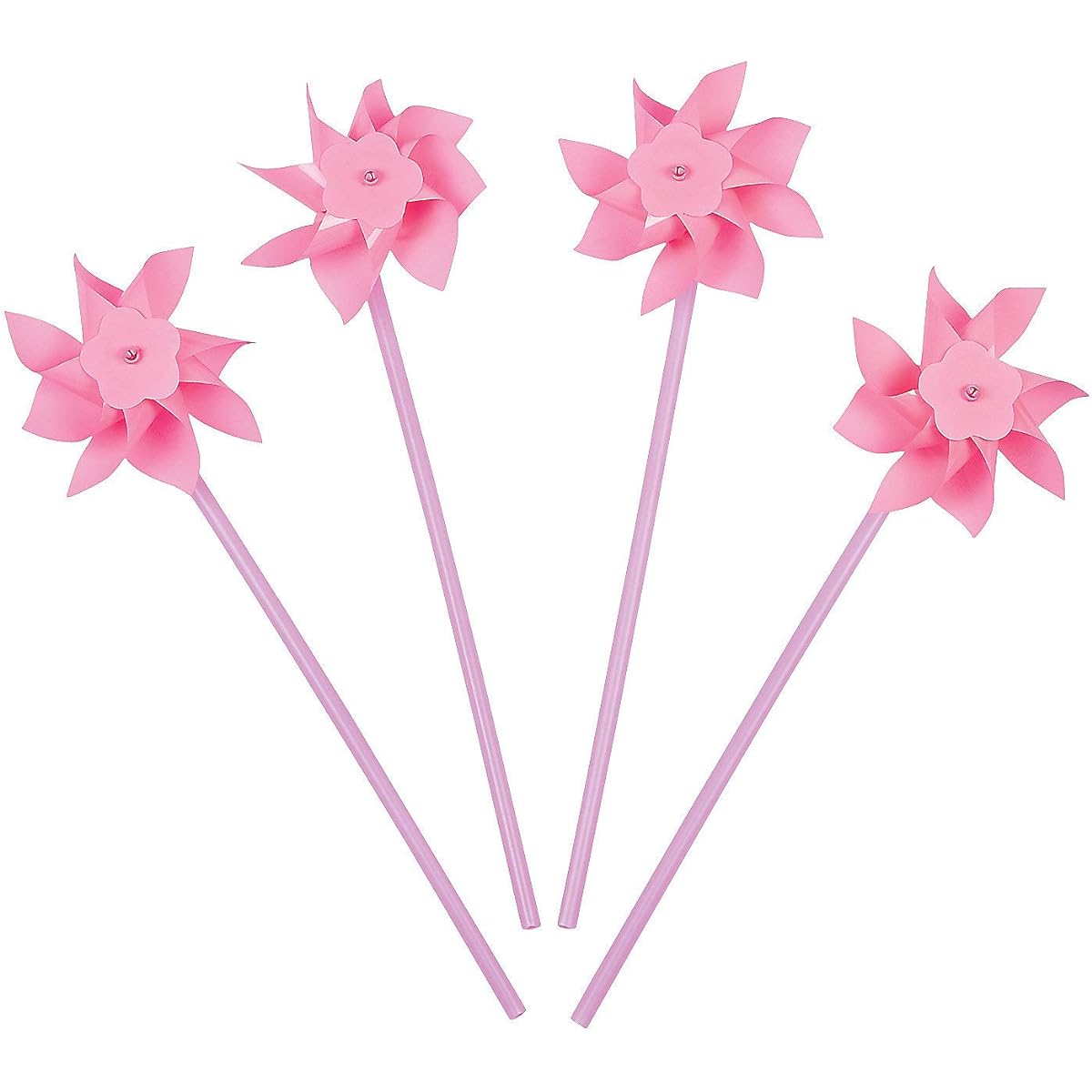 Fun Express Children's Windmills (Set of 36) Perfect for Weddings, Yards and Garden Decorations (Pink)