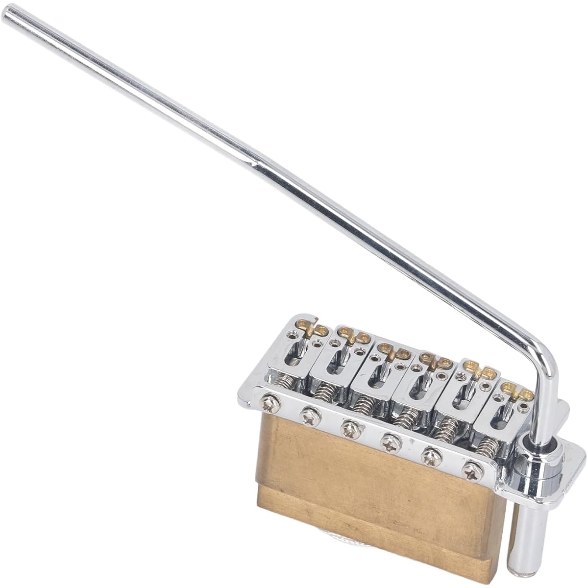 Electric Guitar Bridge, 2-Point Design CNC Machined Durable Guitar Tremolo Bridge Great Compatibility Easy to Install Brass Block