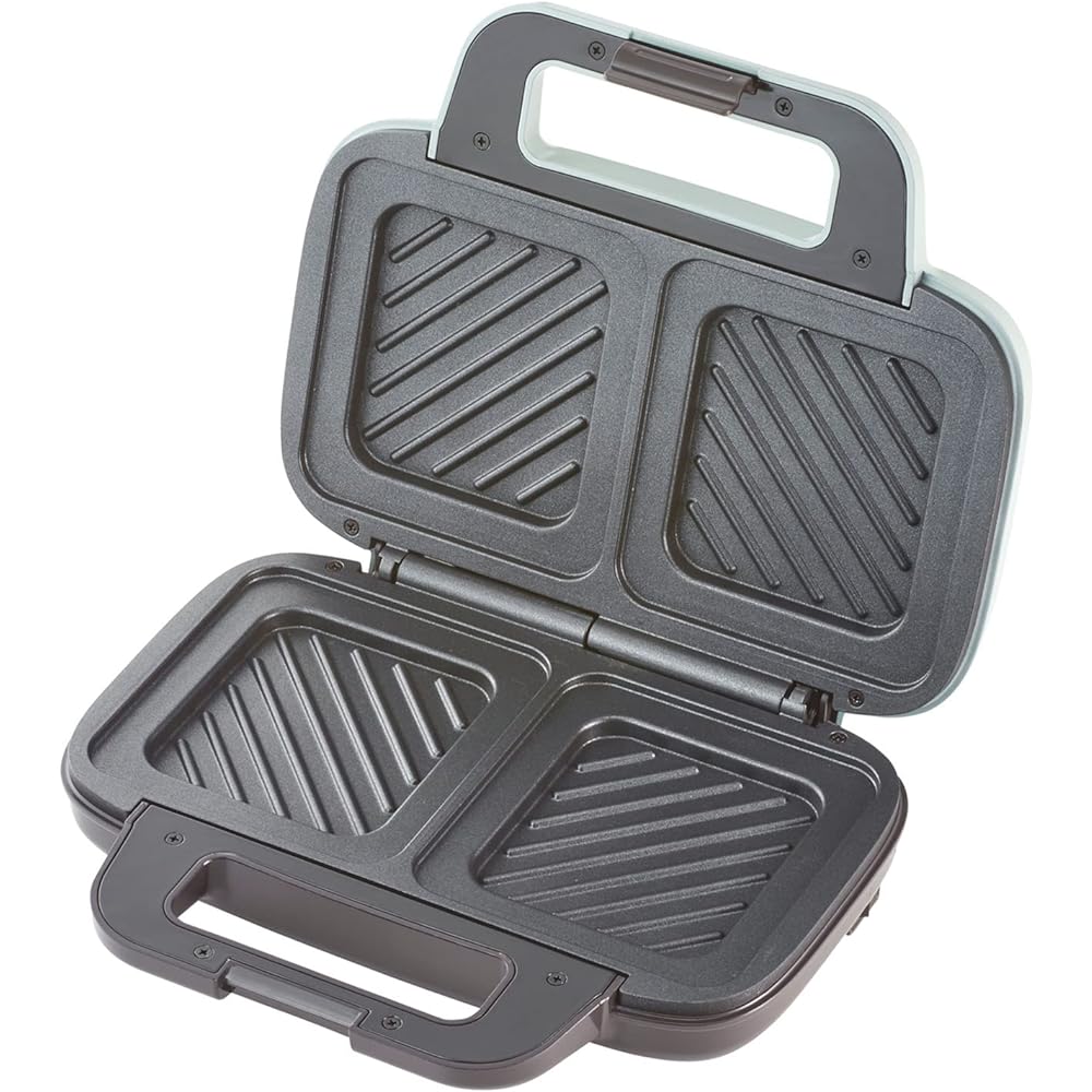 [Toffy] Hot Sandwich Maker K-HS4 (Ash White) Baked in 2 Pieces Wide Plate Easy Retro Cute Breakfast Holiday Morning Living Alone K-HS4-AW