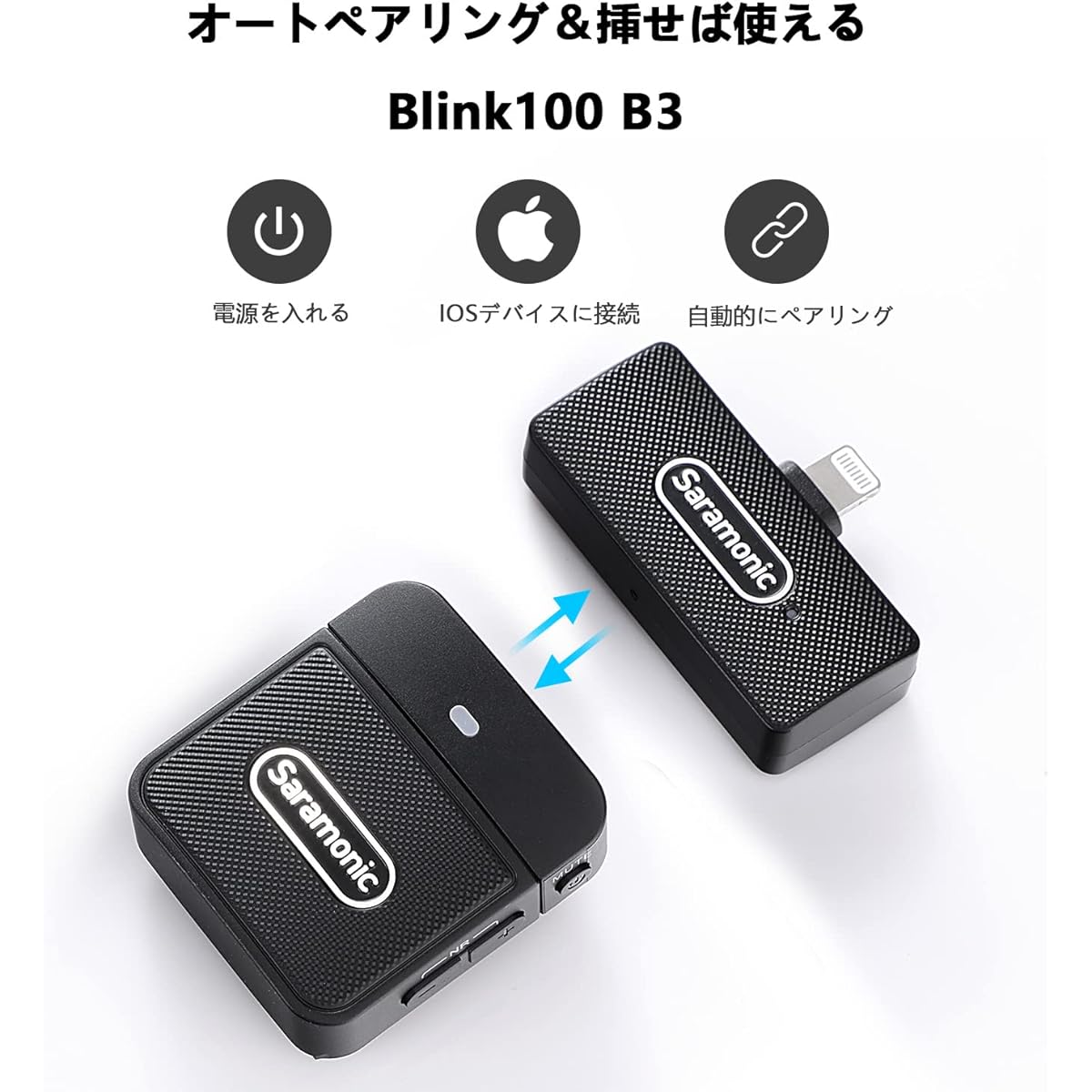 , Dual Channel Support, Omnidirectional, Noise Suppression, Automatic Pairing, Ultra Mini & Lightweight, 10 Hours of Continuous Operation, Compatible with IOS Devices, Vlogs/YouTubers/Meeting Recording/Interviews/Live Broadcasts/Video Distribution, Black