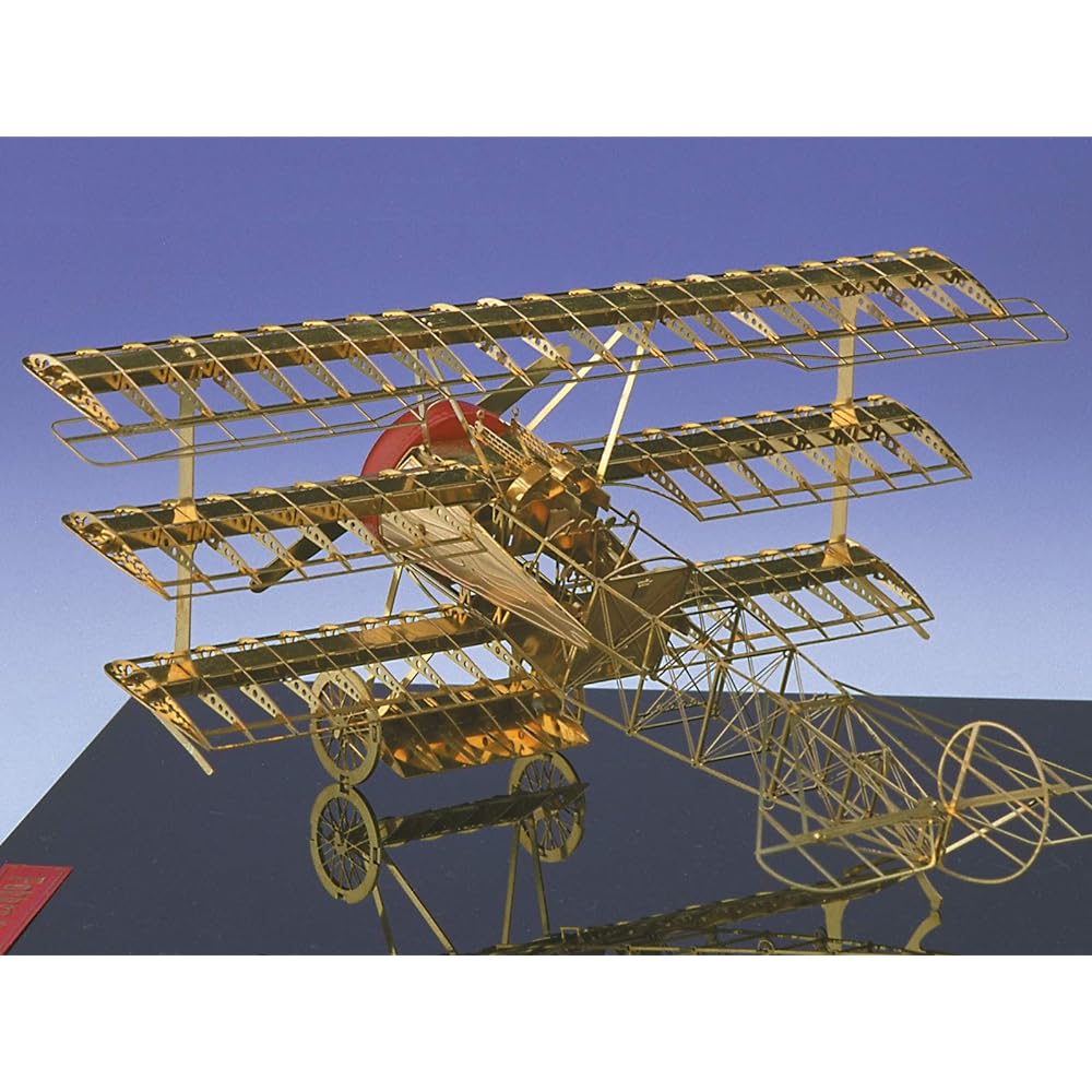 Aero Base A001 Micro Museum Series 1/48 Fokker Dr.1 Red Baron WW1 Fighter Brass Etched Metal Model