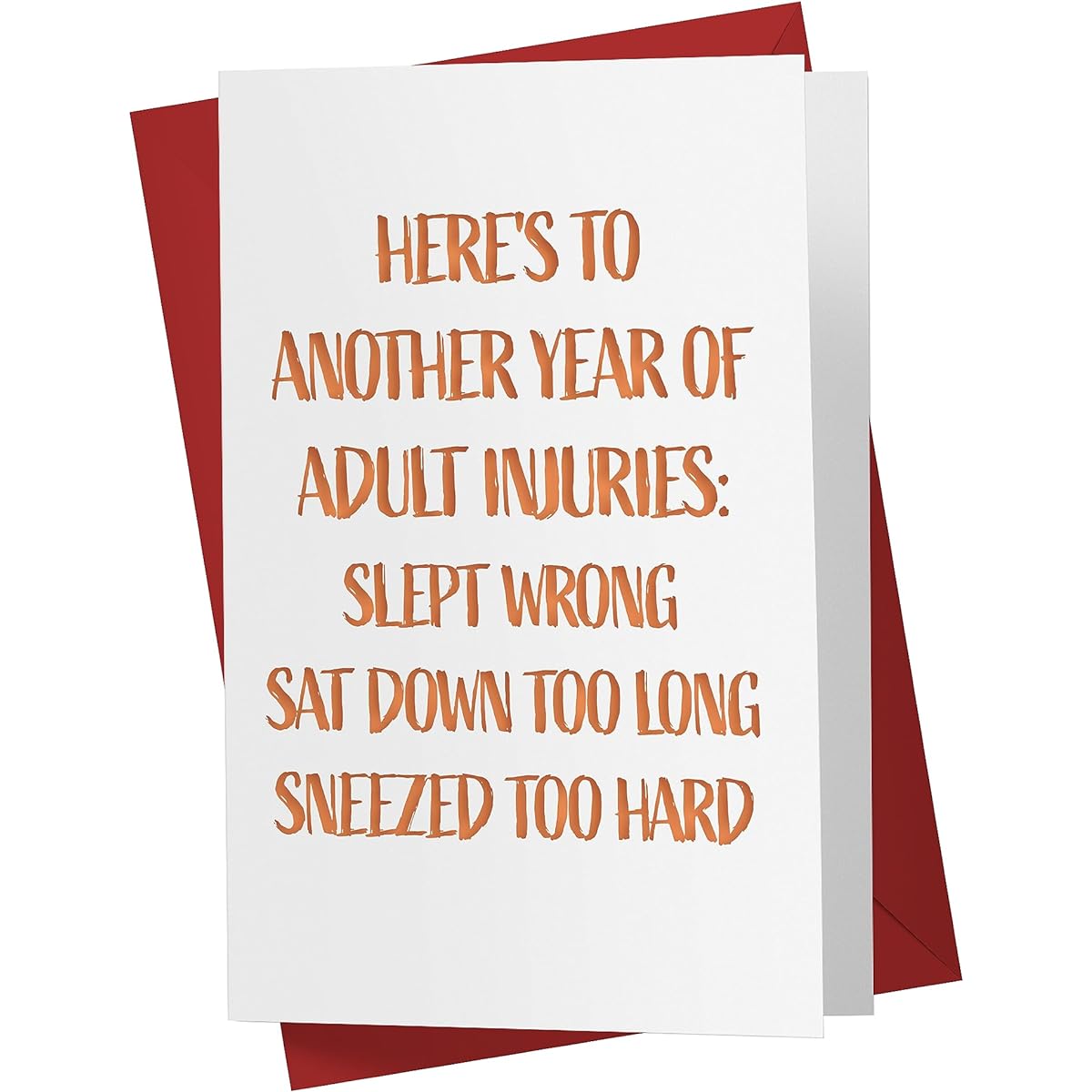 Karto Funny Birthday Cards for Men and Women Large 5.5 x 8.5 Inch Happy Birthday Card Husband Birthday Card Brother Sister Another Year of Injury