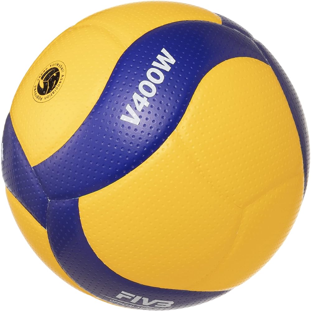 MIKASA Volleyball No. 4 Japan Volleyball Association Certified Ball for Junior High School Students and Women Yellow/Blue V400W Recommended Internal Pressure 0.3 (kgf/cm2)