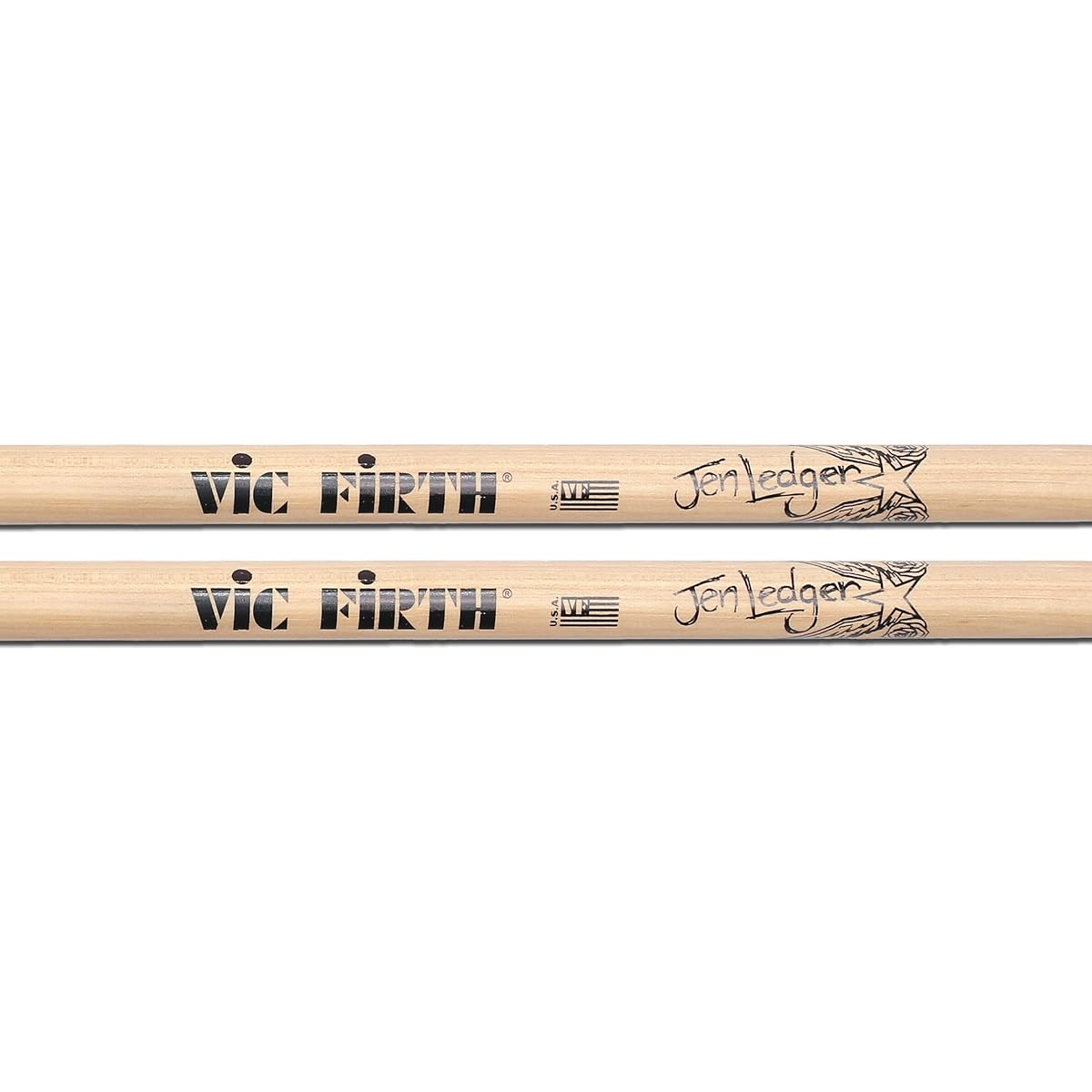 Vic FIrth VFSLED "Jen Ledger Signature American Hickory" Wood Chip Drumstick