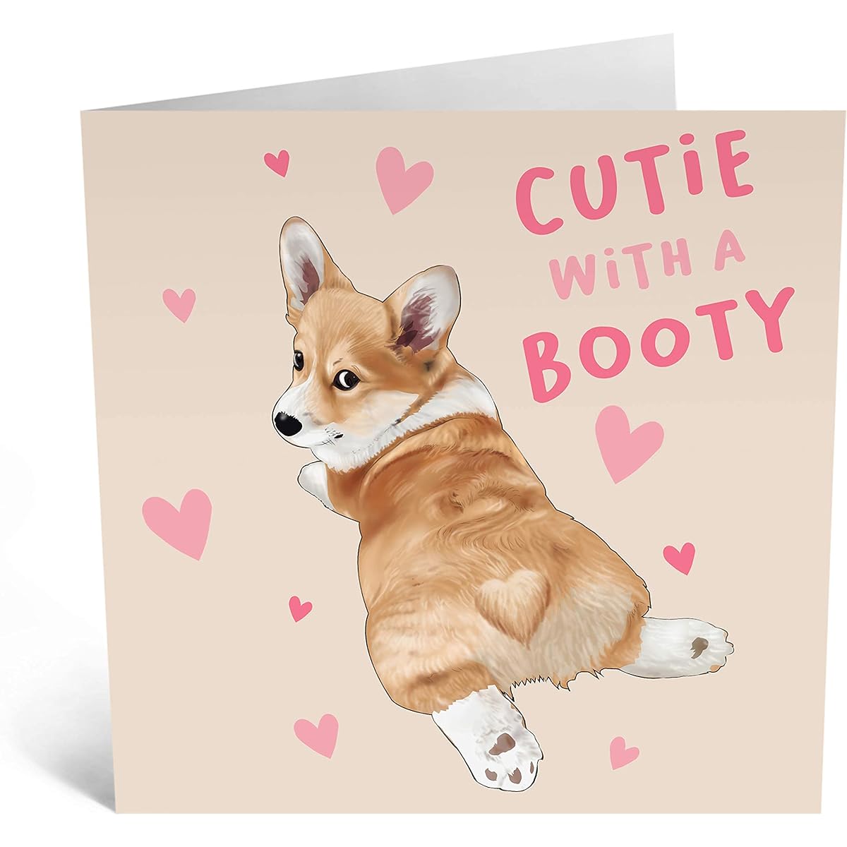Central 23 - Cute Birthday Card | Anniversary Card - "Cutie and Booty" - For Girlfriend, Girlfriend, Wife, Fiance, Friend - Includes Fun Stickers