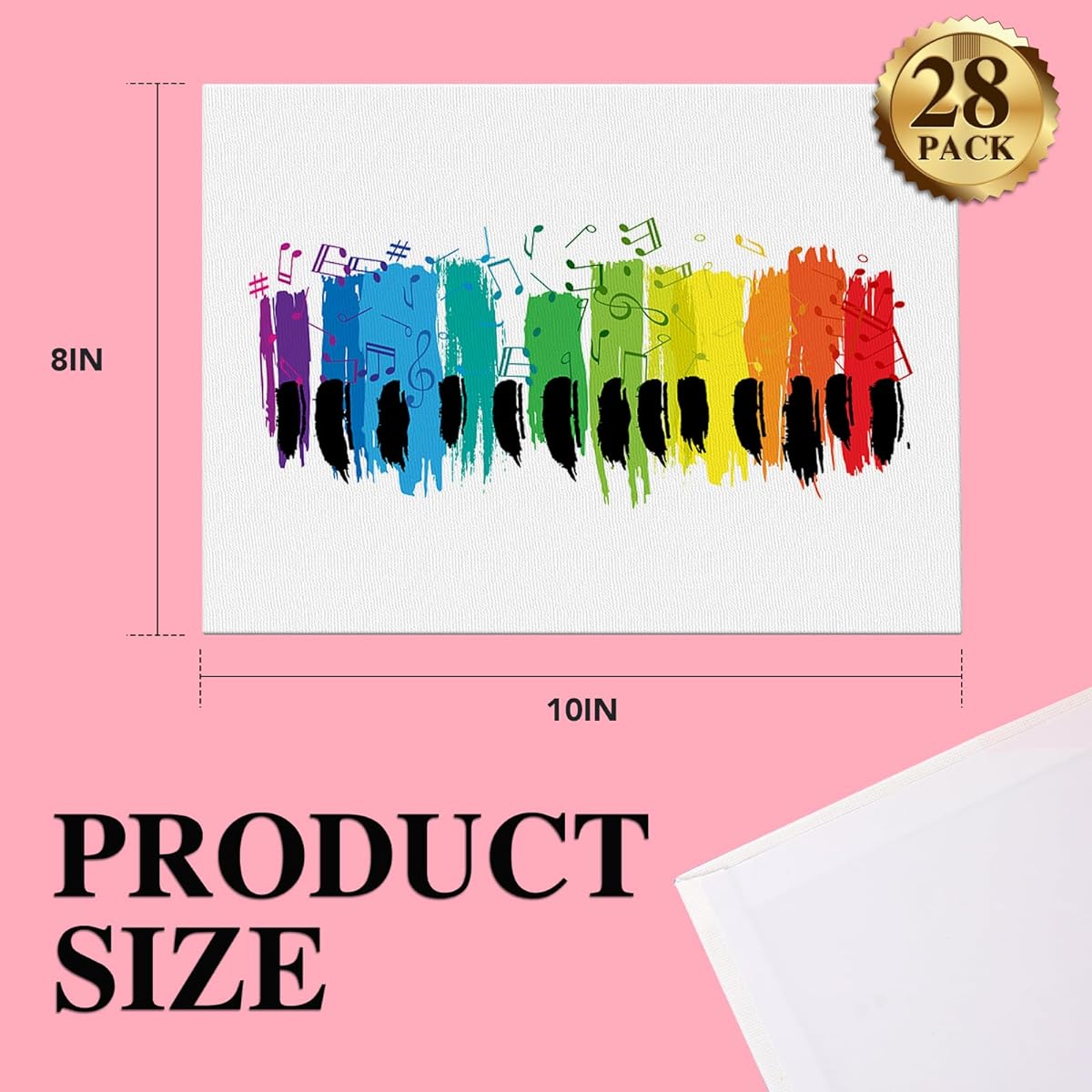 ESRICH 28 Pack 8 x 10 Inch Canvas Boards for Painting - 100% Cotton Canvas Panels for Oil/Acrylic/Watercolor Painting