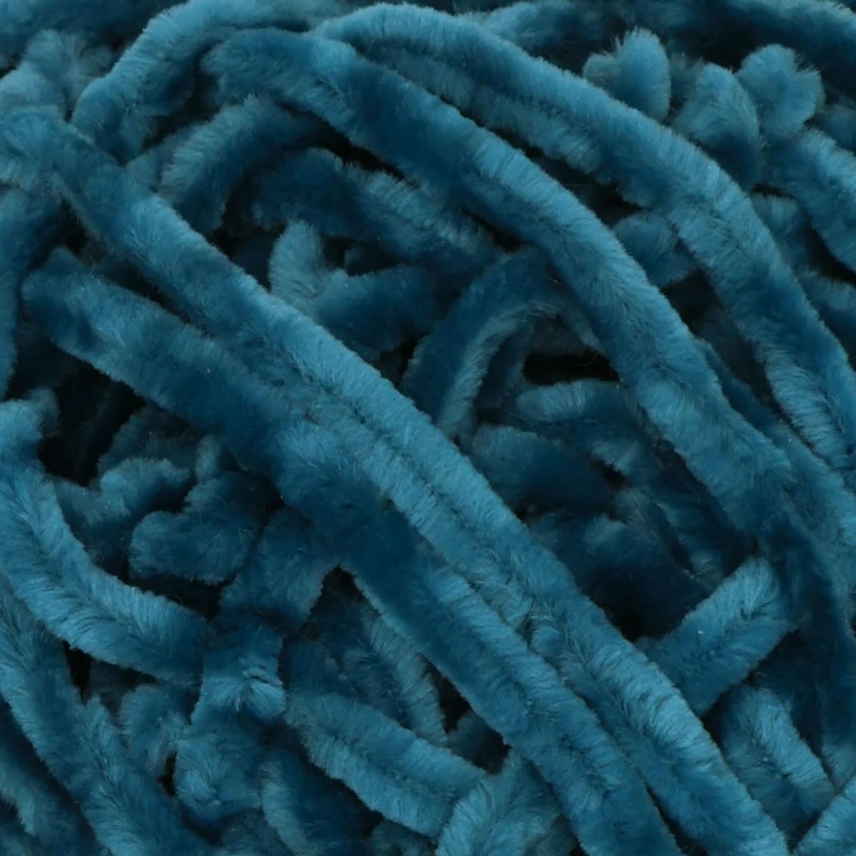 Chenille yarn - Worsted yarn - 100g/cake - Cerulean - 4 cakes