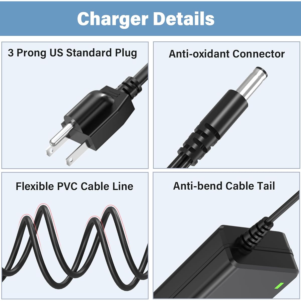 Peloton Exercise Bike Power Cord 12V 4.17A AC Adapter with UL for Peloton ATS050TP121 PLTN-RB1VO Charger Power Supply Replacement