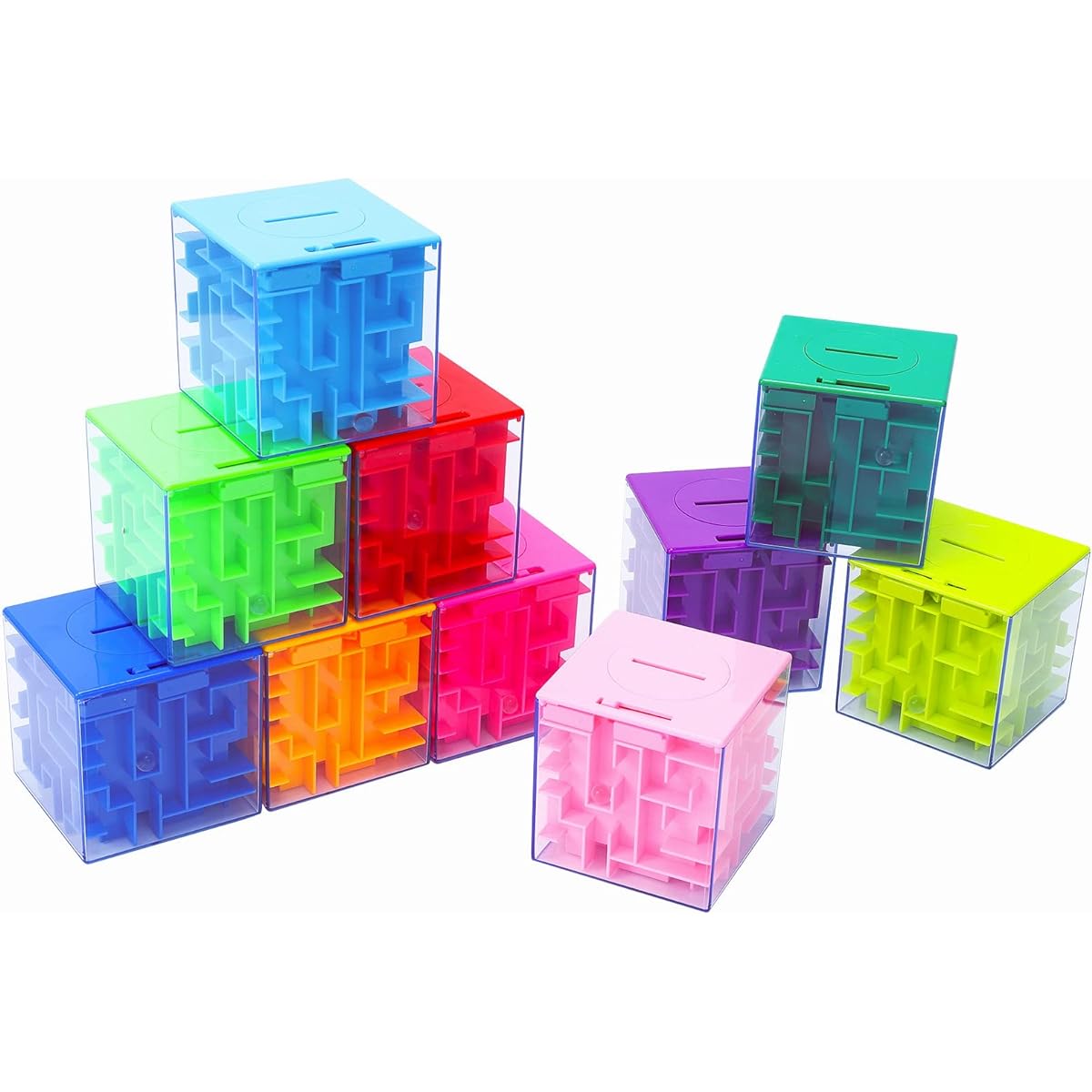 Twister.CK Money Maze Puzzle Box 10 Pack Unique Money Gift Holder Box Fun Maze Puzzle Game for Kids and Adults Birthday