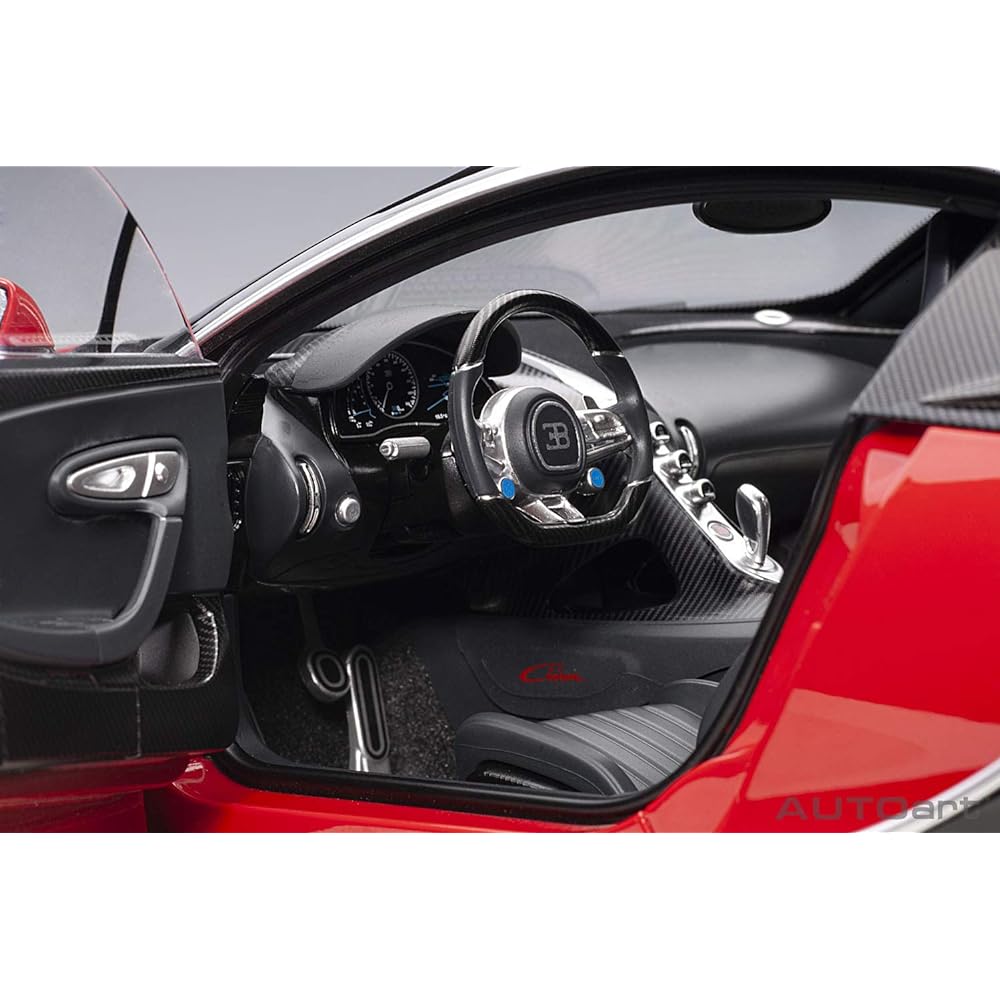 AUTOart 1/12 Bugatti Chiron 2017 Red/Black Finished Product 12113
