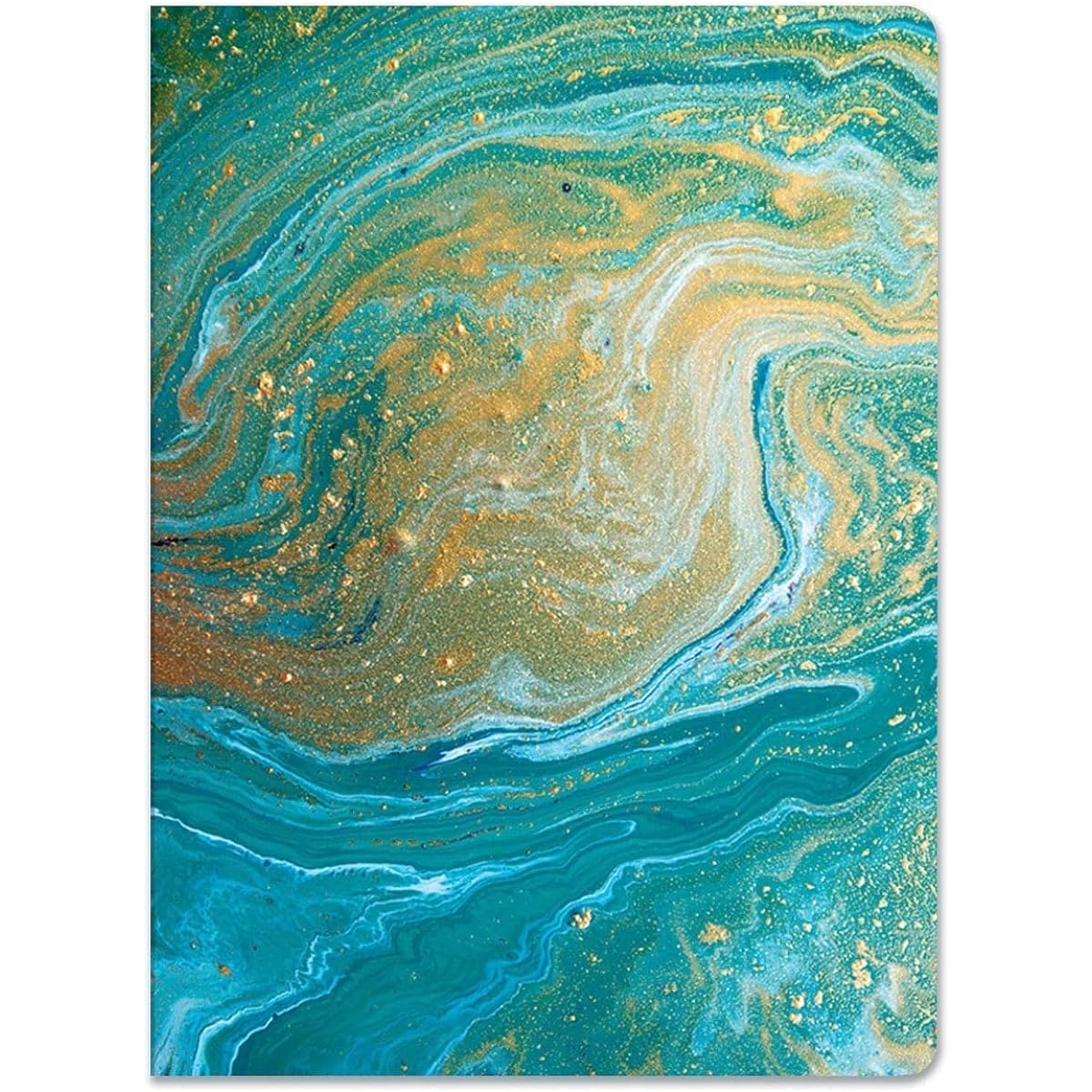 Paper House Productions JL3014 Teal Marble Softcover Journal Dot Grid Notebook