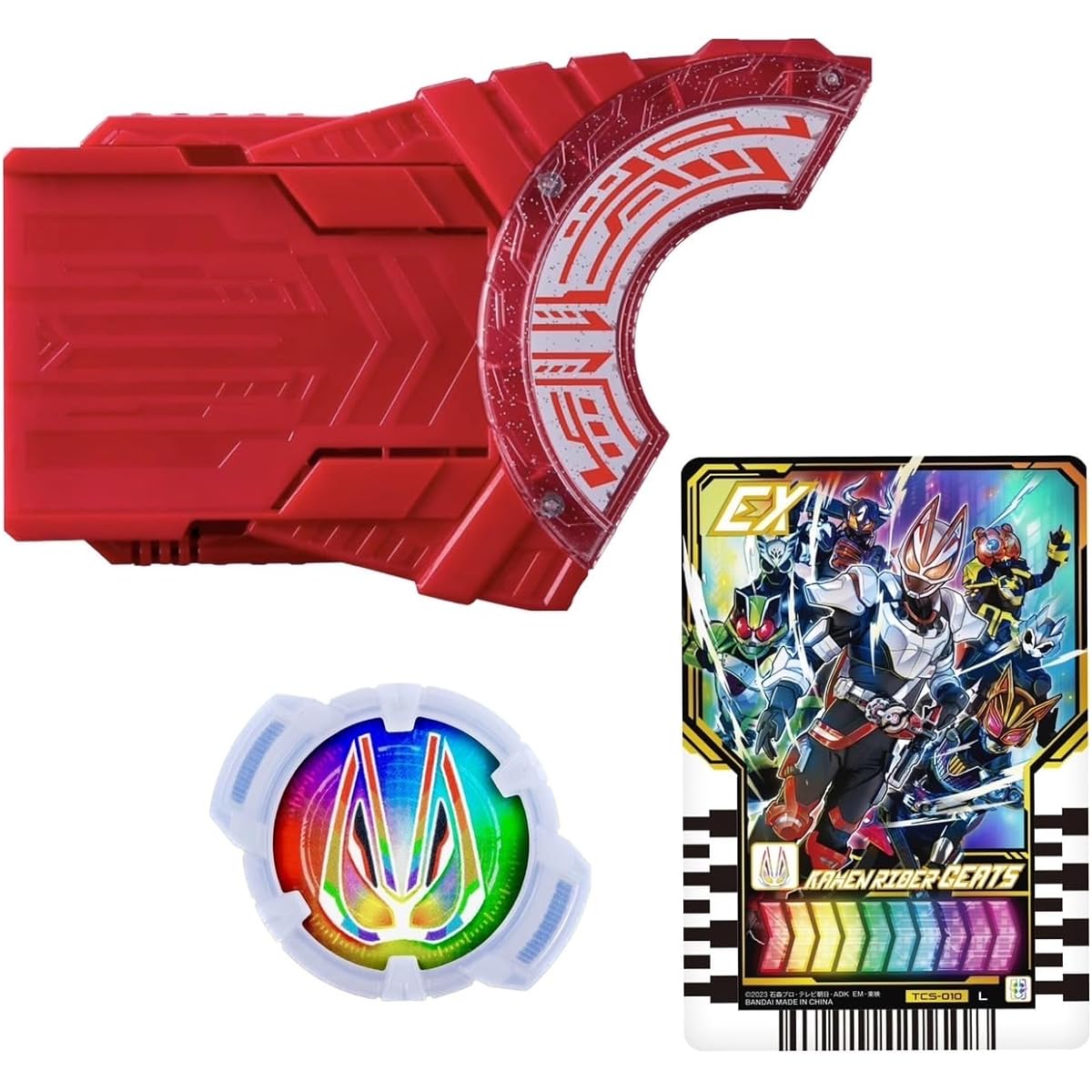 DX Oneness Rays Buckle & Ride Chemi Trading Card (Kamen Rider Geets Oneness Ver.) & Kamen Rider Geets Oneness Core ID