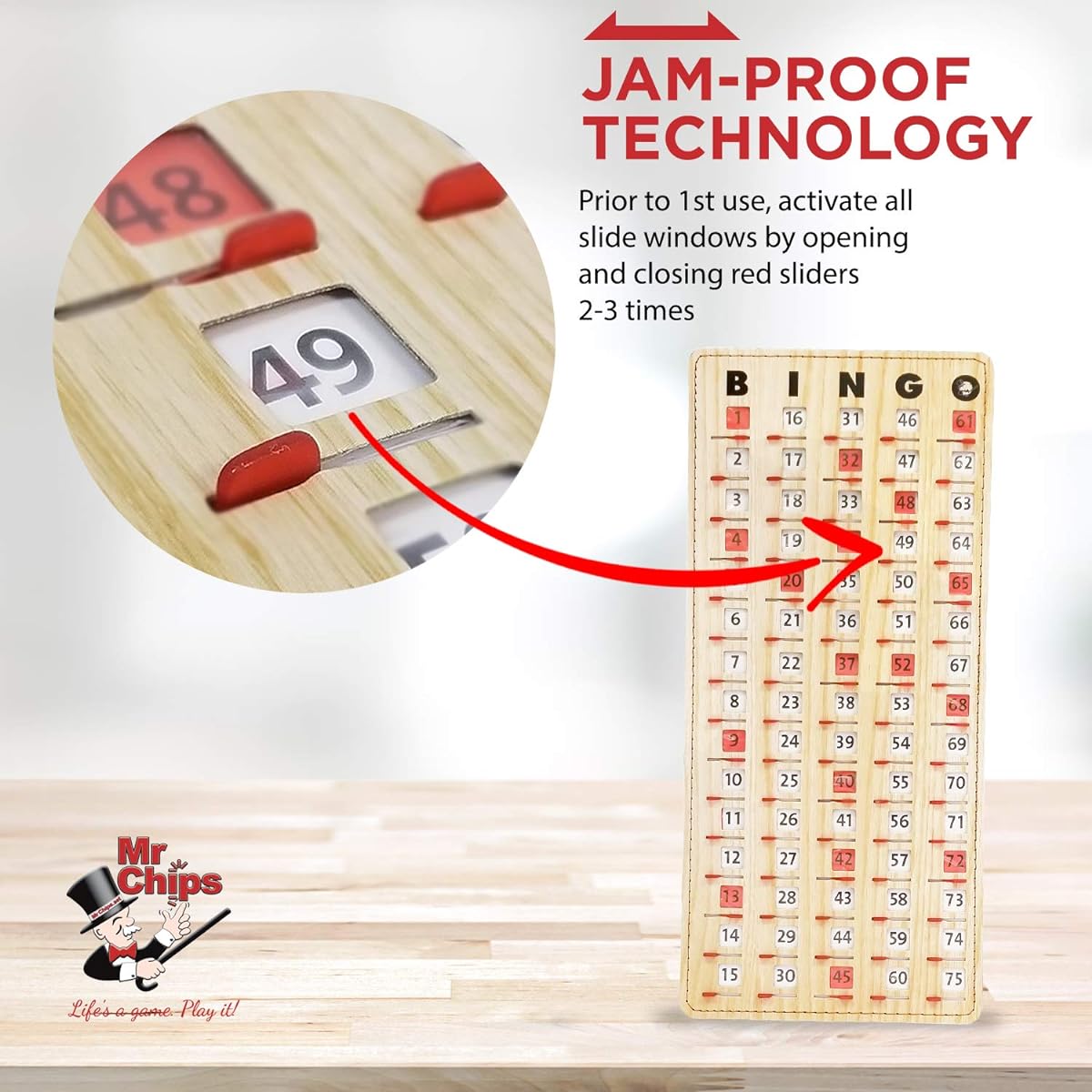 Deluxe Bingo Shutter Card Masterboard by Mr. Chips, Inc