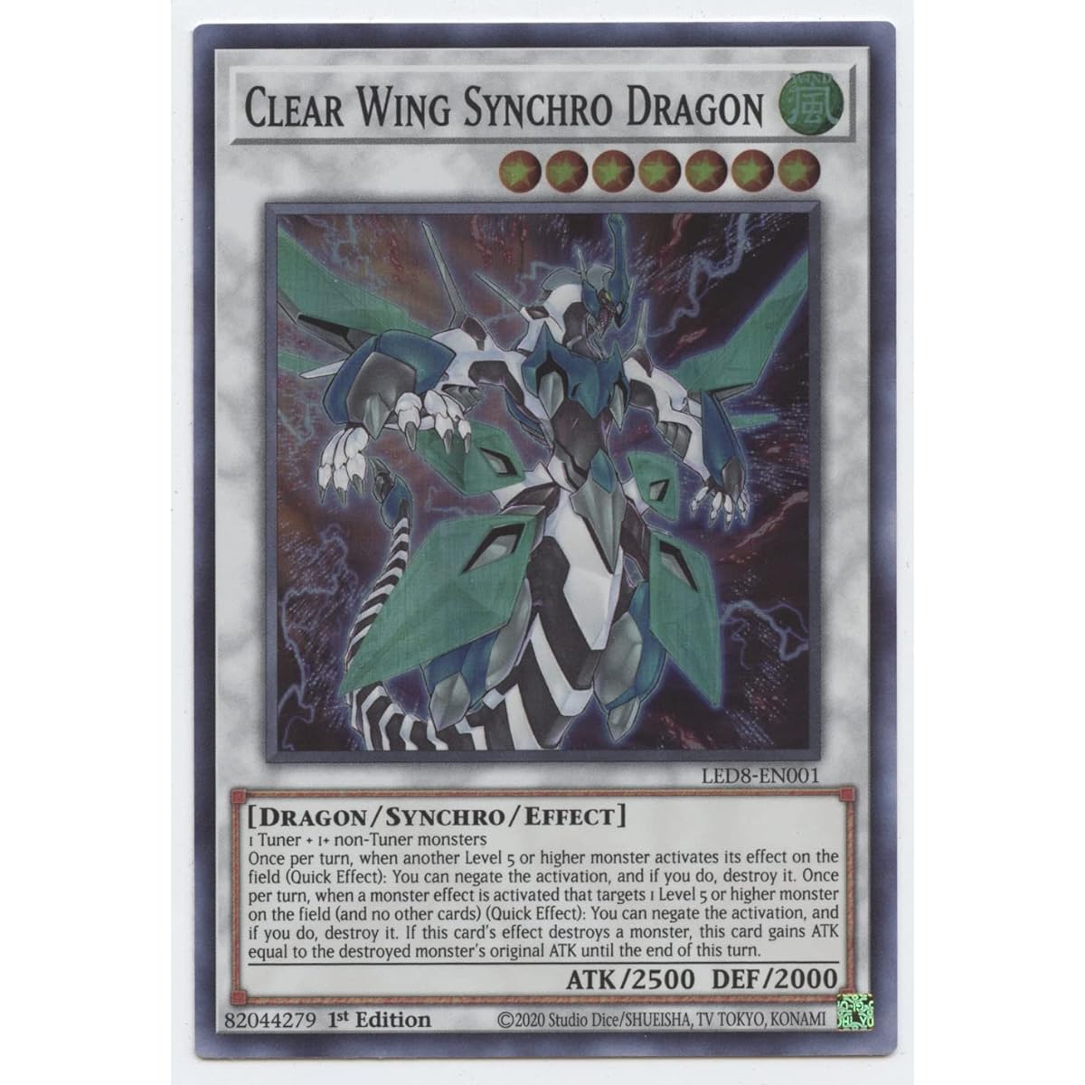 Clear Wing Synchro Dragon LED8-EN001 Super Rare First Edition