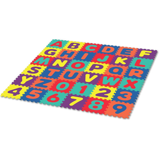 Alphabet & Numbers Rubber EVA Foam Puzzle Play Mat Floor. 36 Interlocking Play Mat Tiles (Tiles: 12 x 12 Inches/36 Sq. ft. Coverage). Perfect for Babies, Toddlers, Classroom, Preschoolers, Kids, Gym Workouts.