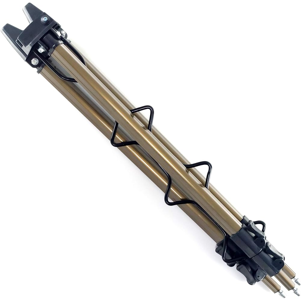 [Orld Fishing Gear] Throwing Fishing Aluminum Mini Tripod, 3 Tiers, Lightweight & with Foldable Compact Function, Brown qb500029a05n0