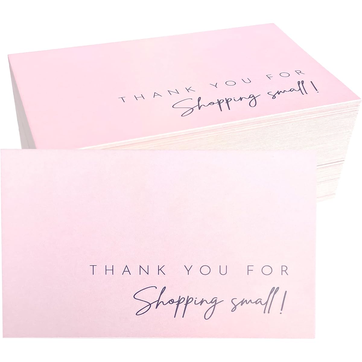 RXBC2011 Thank You for Your Purchase Small Cards Order Cards Package Inserts for Online Business 100 Pack Pink