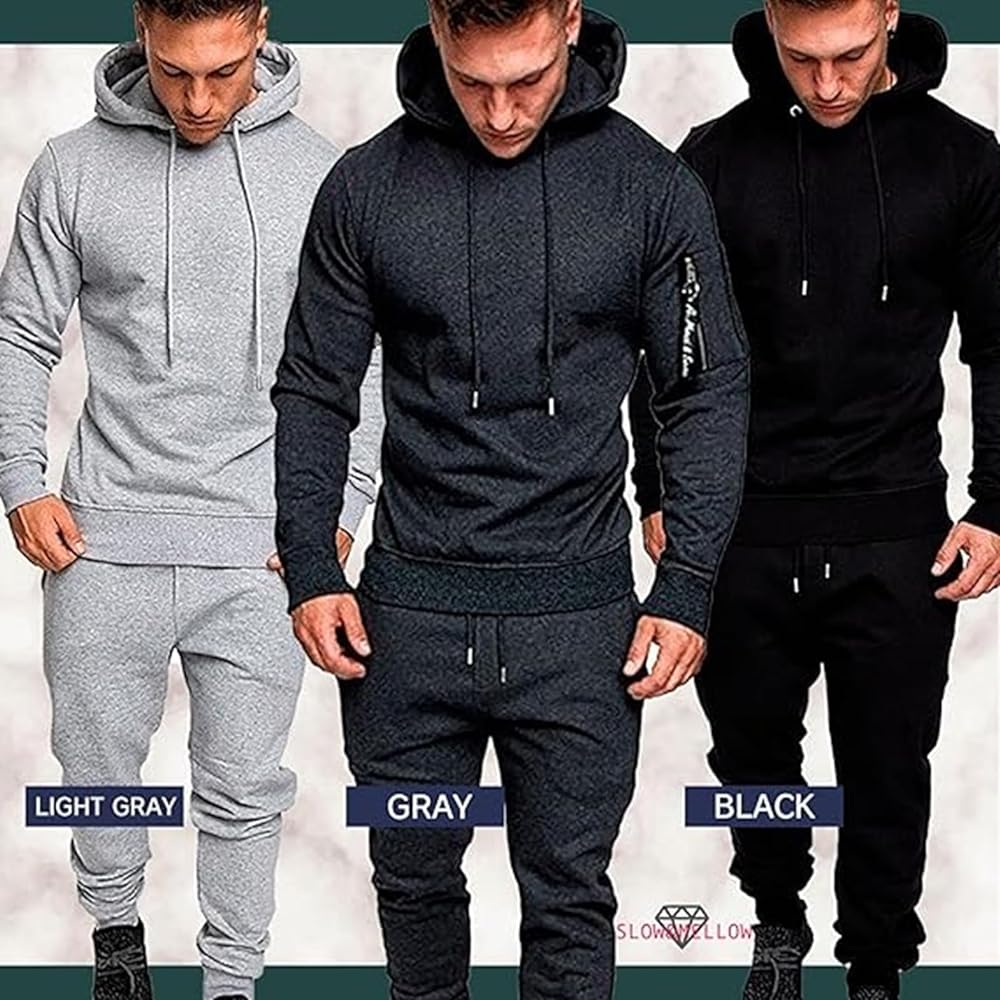 [SLOW & MELLOW] Setup Jersey Top and Bottom Set Men's Sportswear Long Sleeve Parka Pants Roomwear Running Active Wear Training Wear 4 Colors