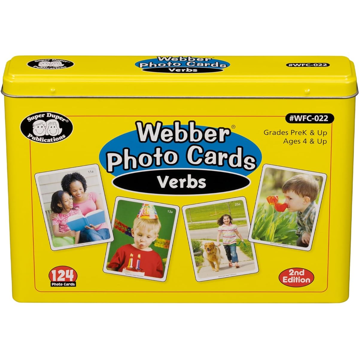 Super Duper Publications | Webber Verbs Color Photo Flash Cards 2nd Edition | Action Photo Scenes | Educational Learning Resources