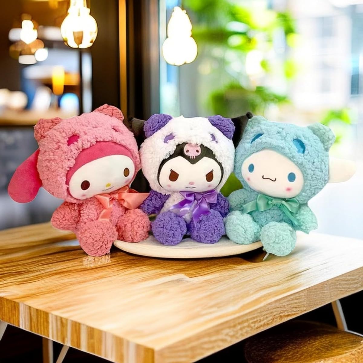 LIKIOM 3 PCS Christmas Plush,My Melody and Kuromi Plush, Cinnamoroll Plush Dolls, 8 Inch, Animals Toys Dolls