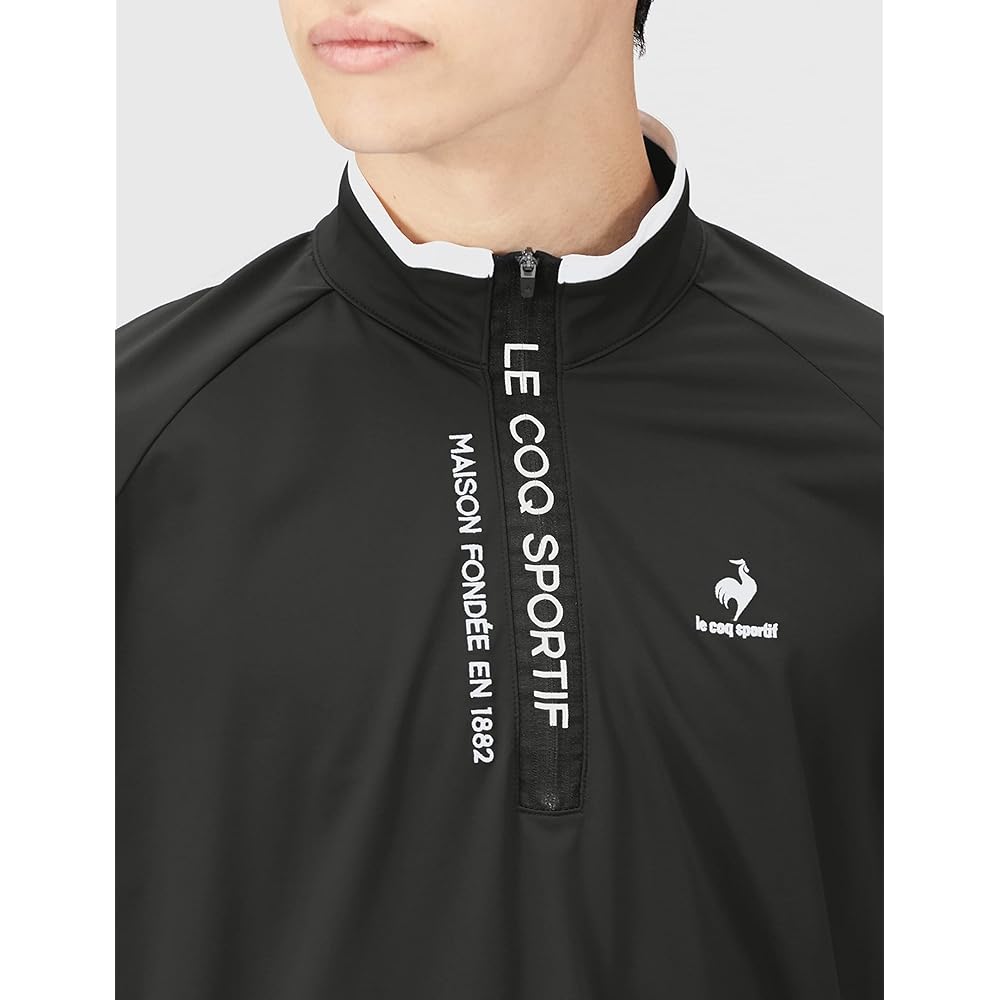 [Le Coq Sportif] 22 Fall/Winter Model Golf Long Sleeve Shirt Comfortable Temperature Aquagate Sweat Absorbent UPF15 High Neck Half Zip Men's