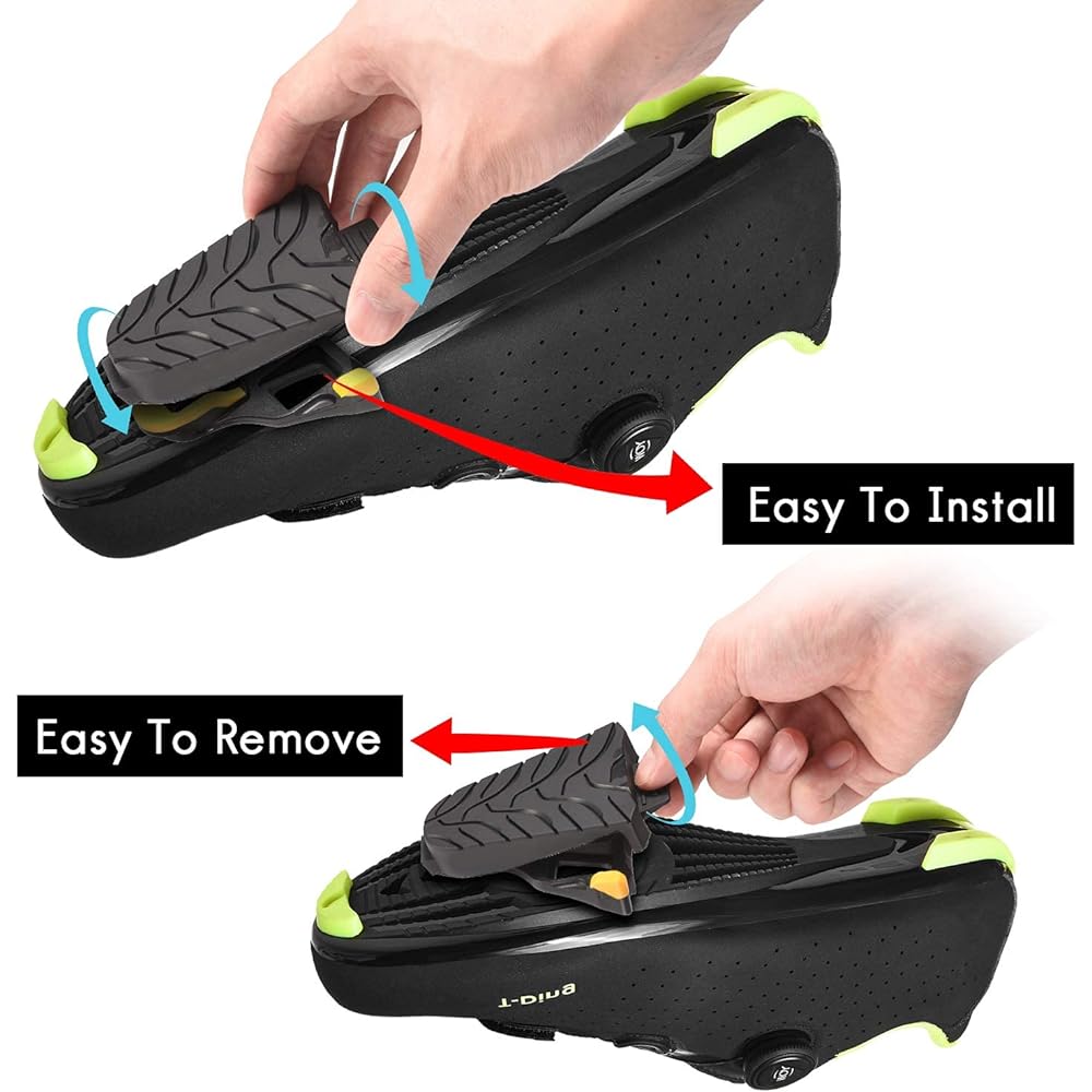 NAACOO SPD Road Bike Cleats for Shimano Speed-SL SM-SH10 SH11 SH12 Cleats Indoor Outdoor Peltle Spin Cycling Pedal Cleats & Bicycle Clip Set
