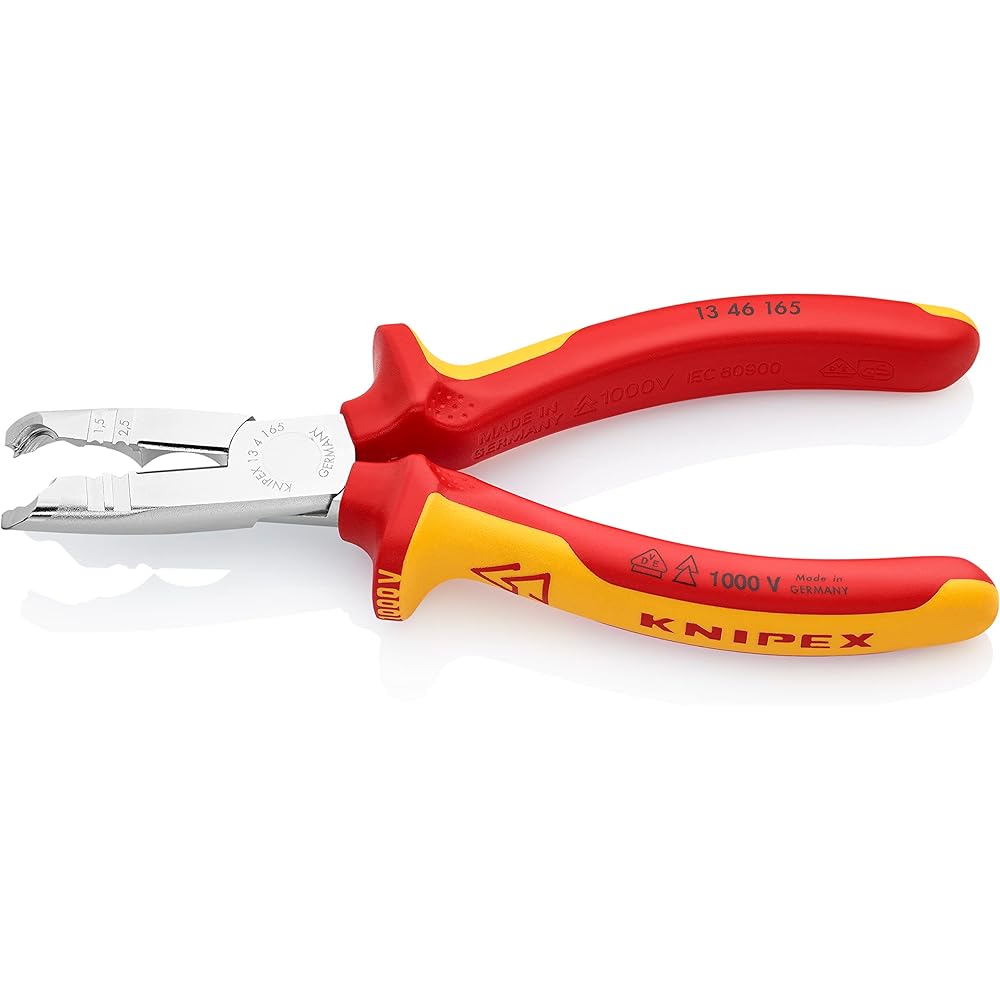 KNIPEX Wire stripper with nipper function (insulated type) 165mm 1346-165