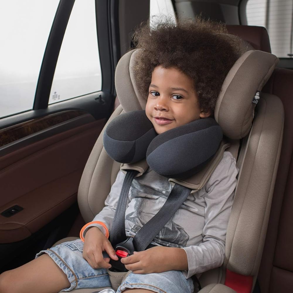 INFANZIA Children's Chin Support Travel Neck Pillow Prevents the Head from Falling Forward and Comfortably Supports the Head, Neck and Chin, Gift for Toddlers/Children/Children, Black
