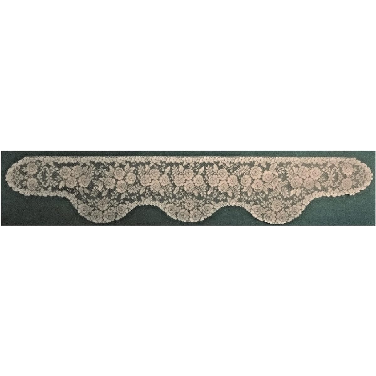 Heritage Lace Victorian Rose 84" x 15.5" Ivory/Cream Mantle Scarf