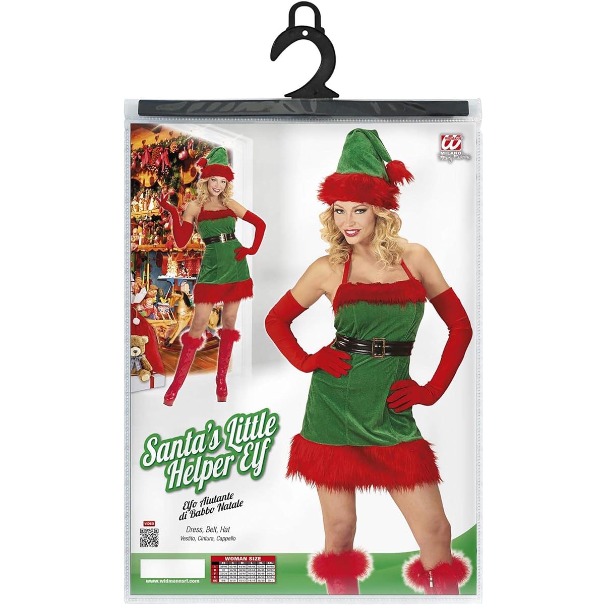 WIDMANN wdm98733? Elf Santa's Helper ~ Christmas costume, red, large