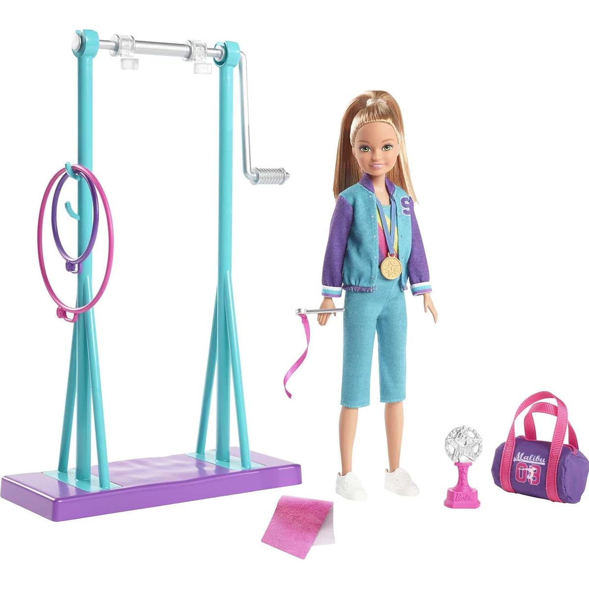 Barbie Team Stacey Doll Gymnastics Playset with Accessories