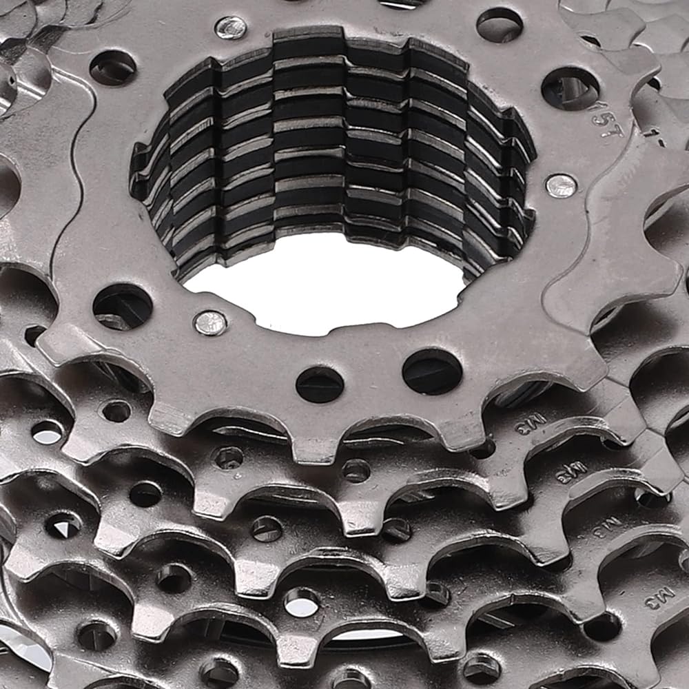 Freewheel 9/10/11/12 Speed 32/36/42/46T Hollow Design Lightweight Super Wear-resistant Steel Sprocket Cassette Mountain Bike Road Bike Bicycle Replacement Accessories (10S 11-36T Silver)