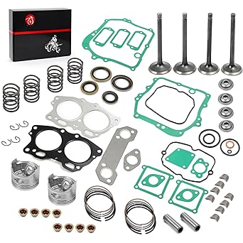 Extra Large 0.25mm Piston & Ring Gasket Seal Top End Rebuild Kit for EZGO 4 Cycle Gas Golf Cart 350cc EH35C MCI Fuji Robin Engine 1996-2008