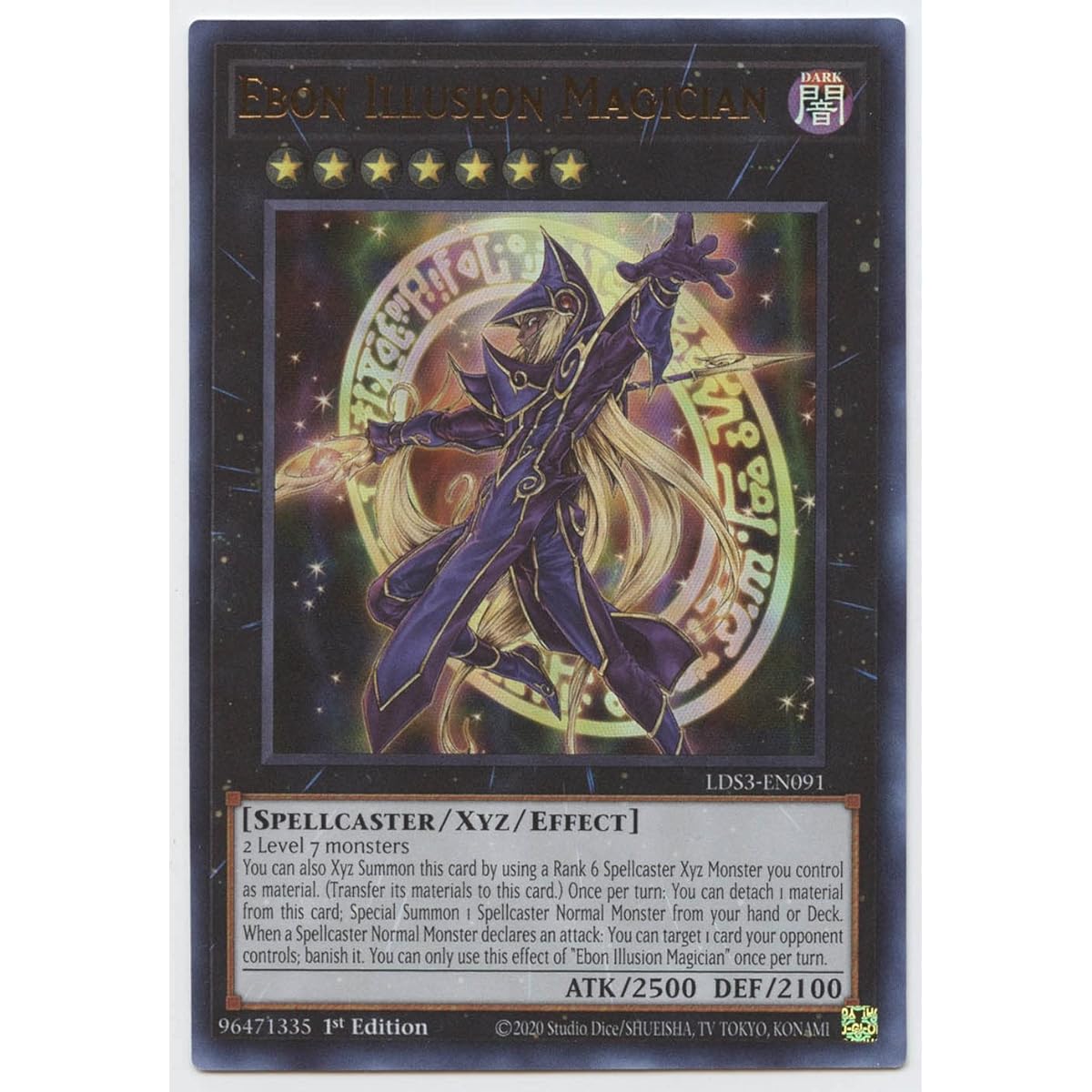 Ebon Illusion Magician - LDS3-EN091 - Ultra Rare - First Edition