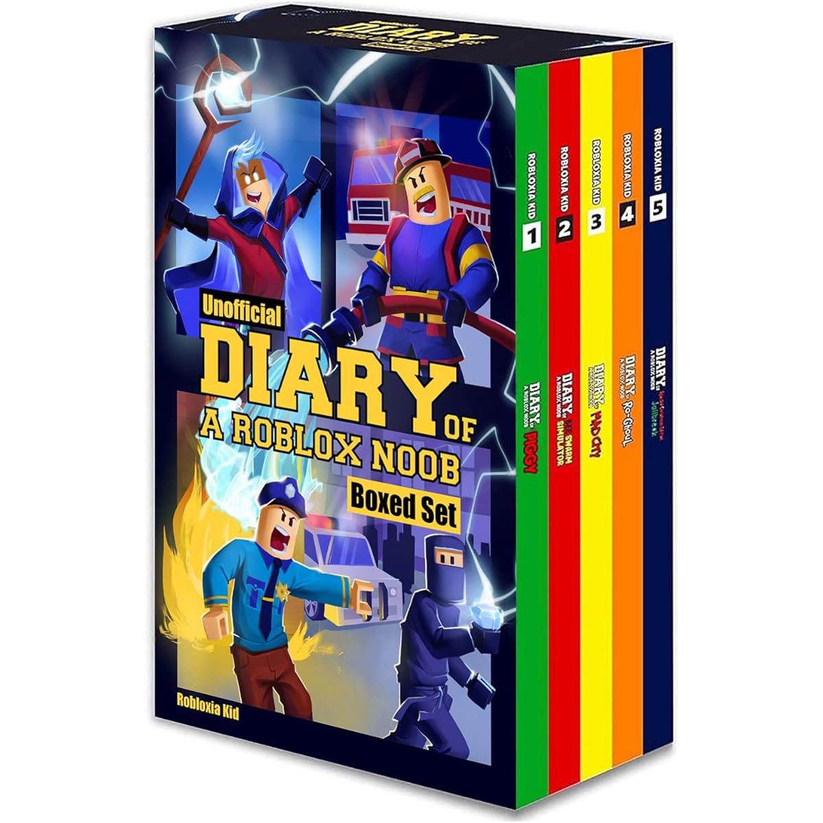 Robloxia Kid Diary of a Roblox Noob: Boxed Set 1 - 5 Video Game Adventure Story for Young Kids, Game Fans