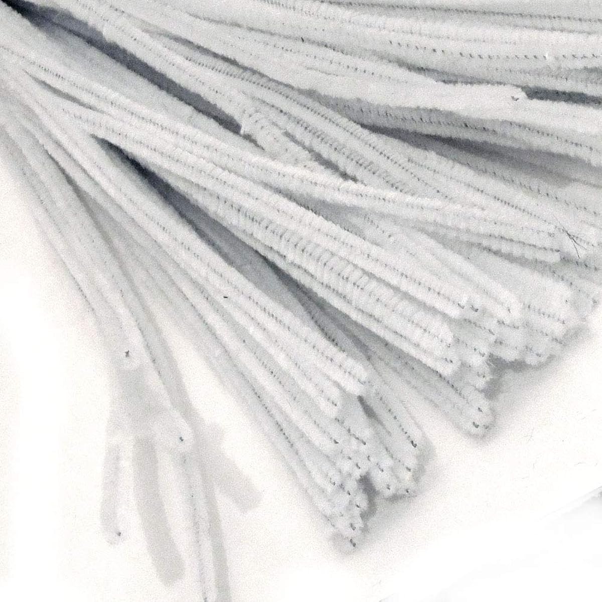 The Crafts Outlet Chenille Stem Pipe Cleaners 12" (30cm) 25pcs White