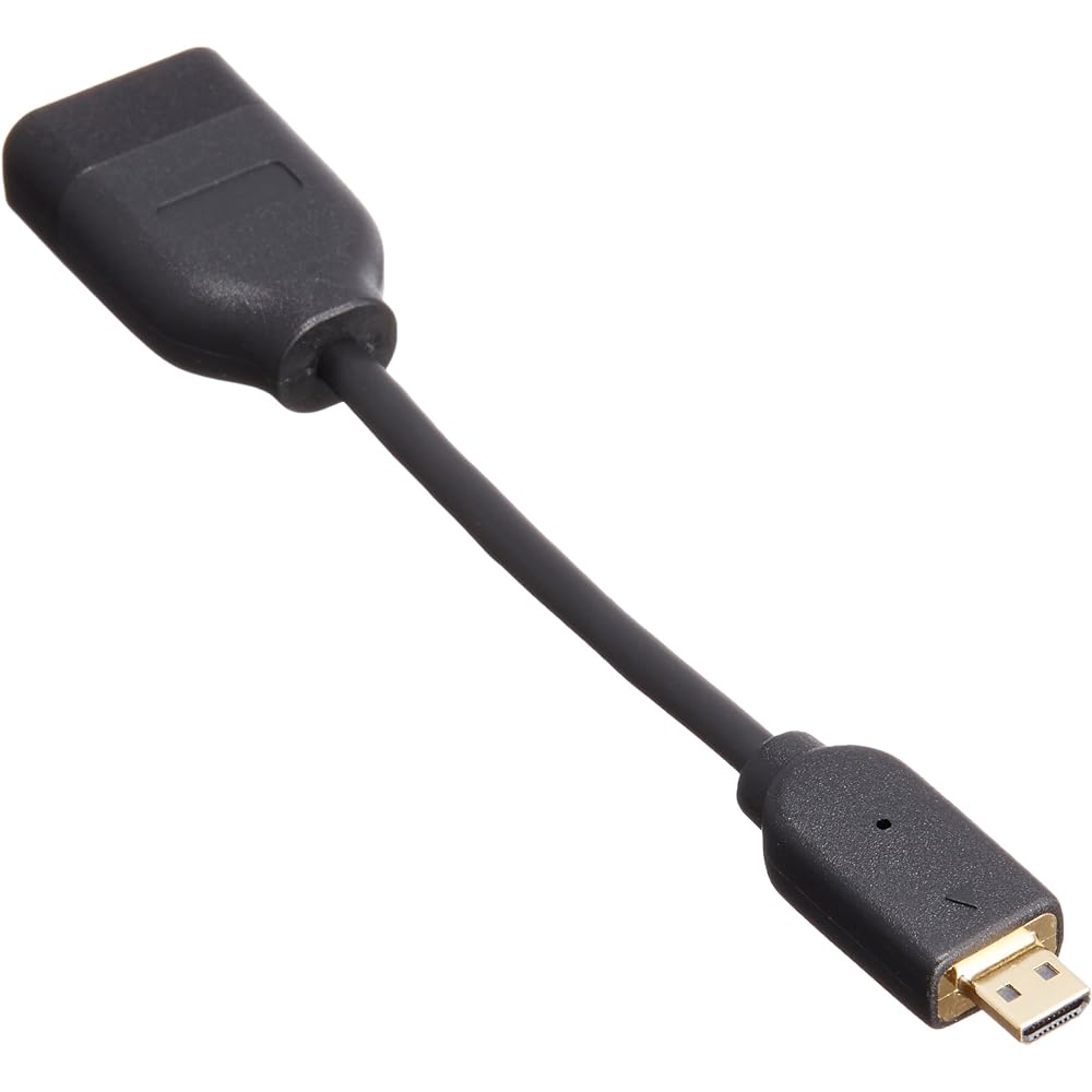 ELECOM HDMI (female) to micro HDMI (male) conversion adapter 10cm black AD-HDADBK