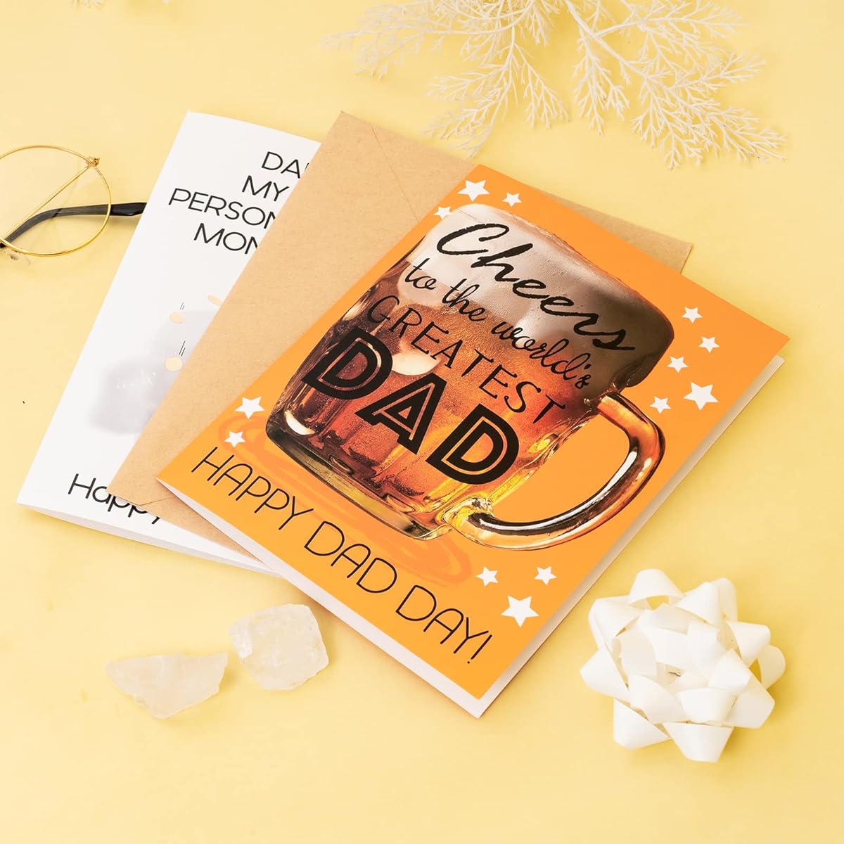 Loveinside Greeting Card - Fun Father's Day Card for Dad to Show His Love with Envelope - 6 x 8 Inches - Beer Design