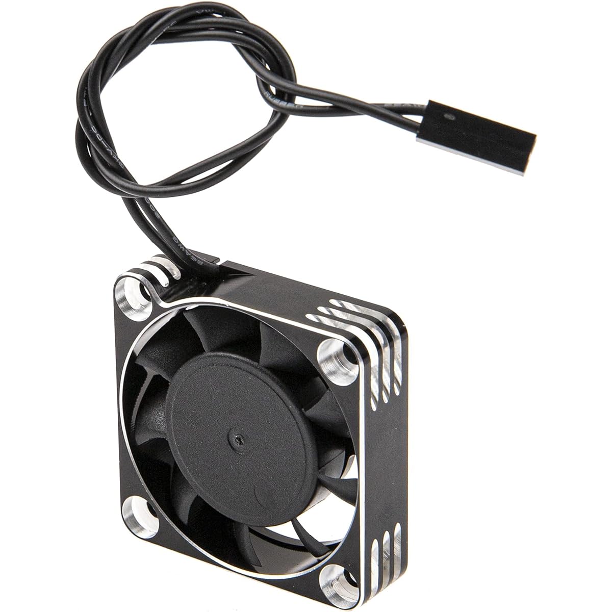 ShareGoo Alloy Brushless Motor ESC Cooling Fan Heatsink 18000RPM 40x40mm JST Plug for 1/8 1/10 1/12 RC Car 540 550 Brushless Motor 4010 (Black Silver)