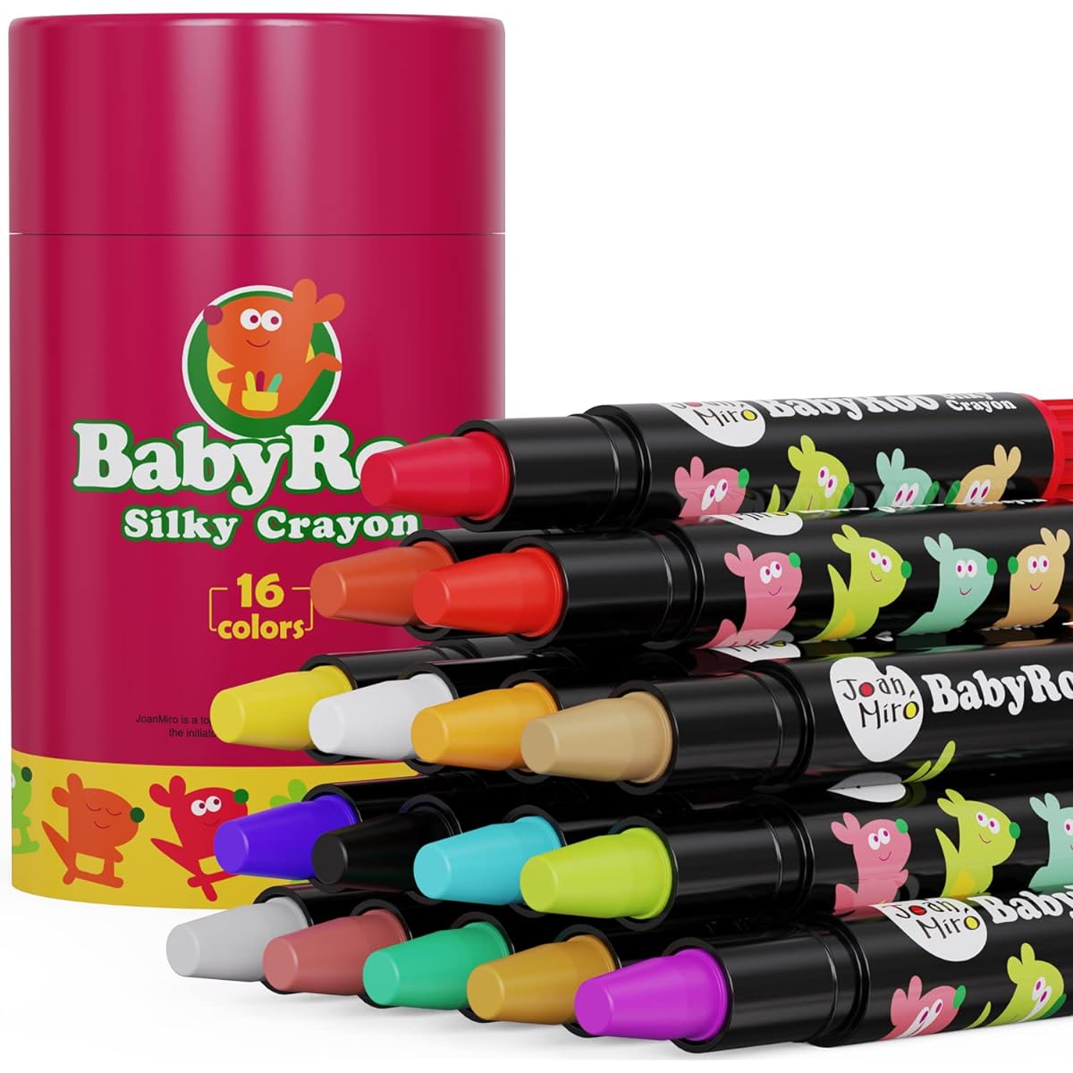 AIERVEN Jumbo Crayons for Toddlers, 16 Colors, Twistable, Washable Crayons, Palm Grip, Silky Large Crayons for Babies and Kids, Ages 3+, Coloring and Art Supplies, Boys and Girls, Back to School Gifts