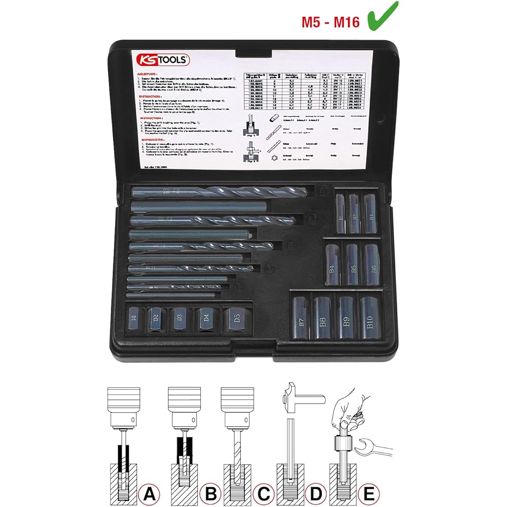 KS TOOLS Stud extractor set 25 pcs 150.1305 [Parallel import goods]