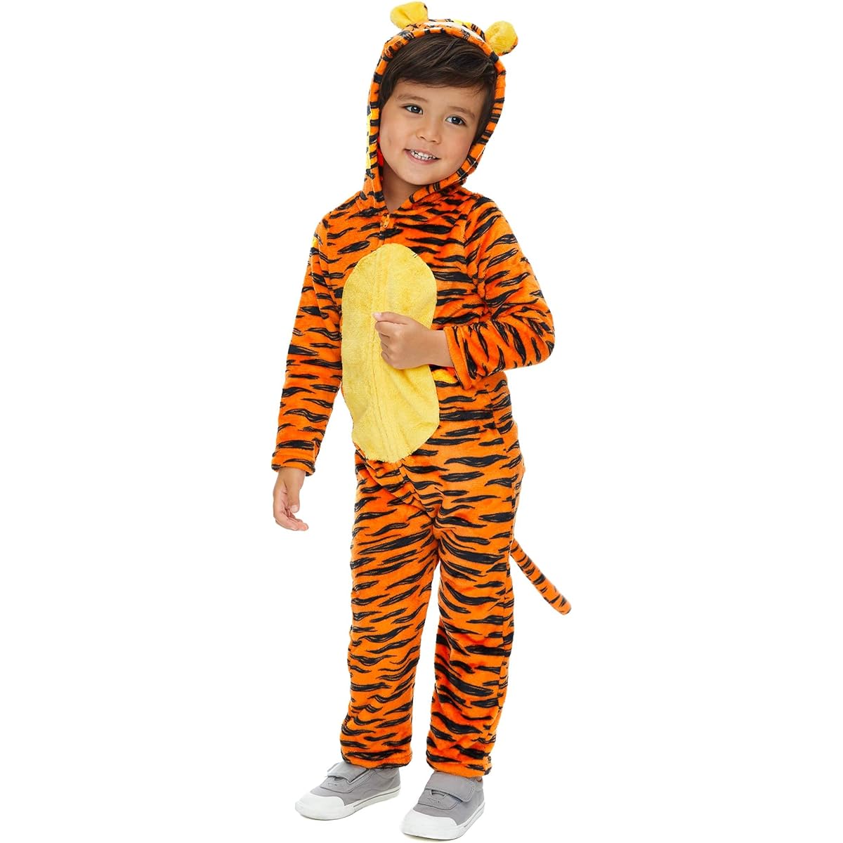 Disney Winnie the Pooh Tigger Eeyore Fleece Zip-Up Coveralls for Newborns to Big Kids