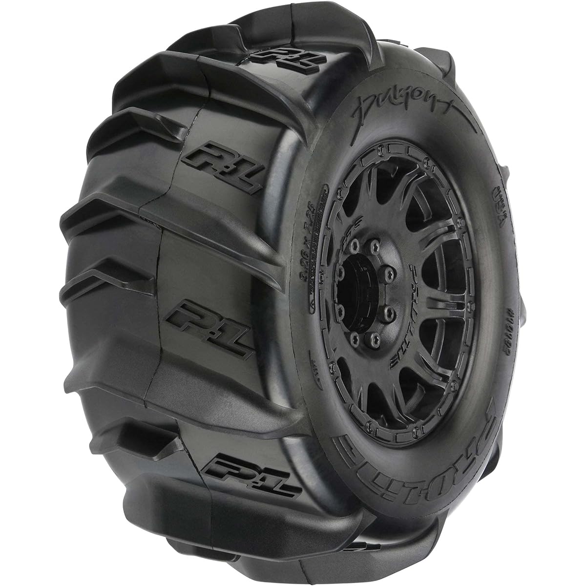 Pro-line Racing Dumont 3.8 Paddle MTD on Raid Black 17mm F/R PRO1019210