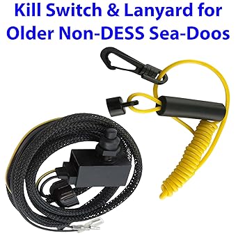 (Compatible with SeaDoo) Safety Switch & Lanyard Non-Death SP SPI SPX XP GT GTS GTS GTS (Compatible with 1989-1995 models only).