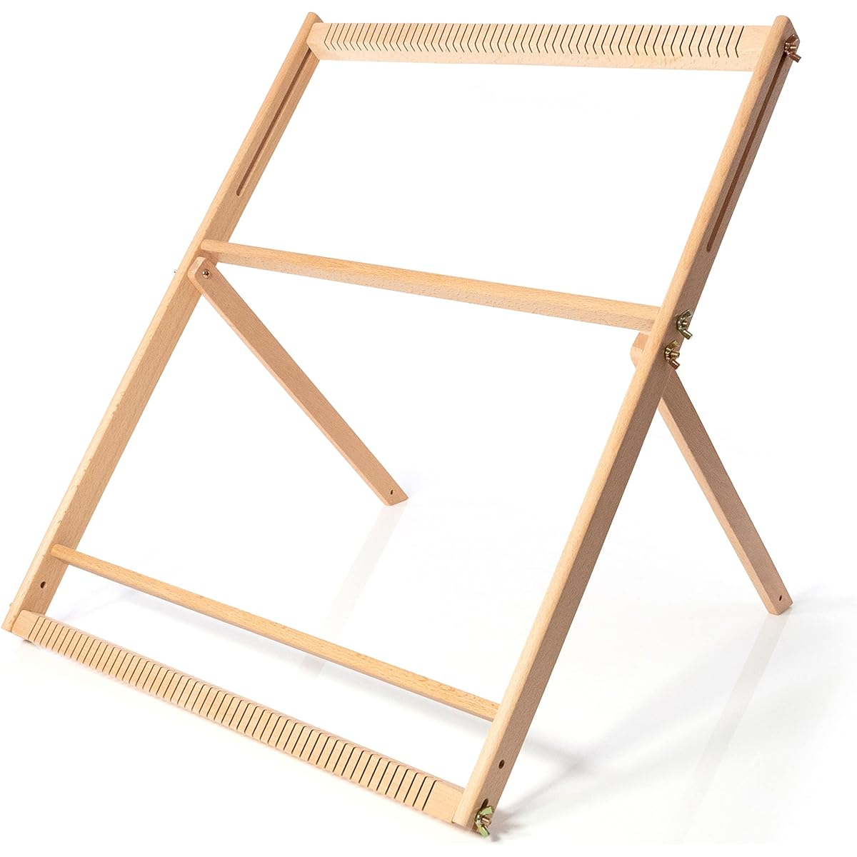 Pastel Plums Wooden Loom - Large 23.4x18.5" Frame with Lift Up/Down, Adjustable Stand, Multi-Craft - Complete Kit